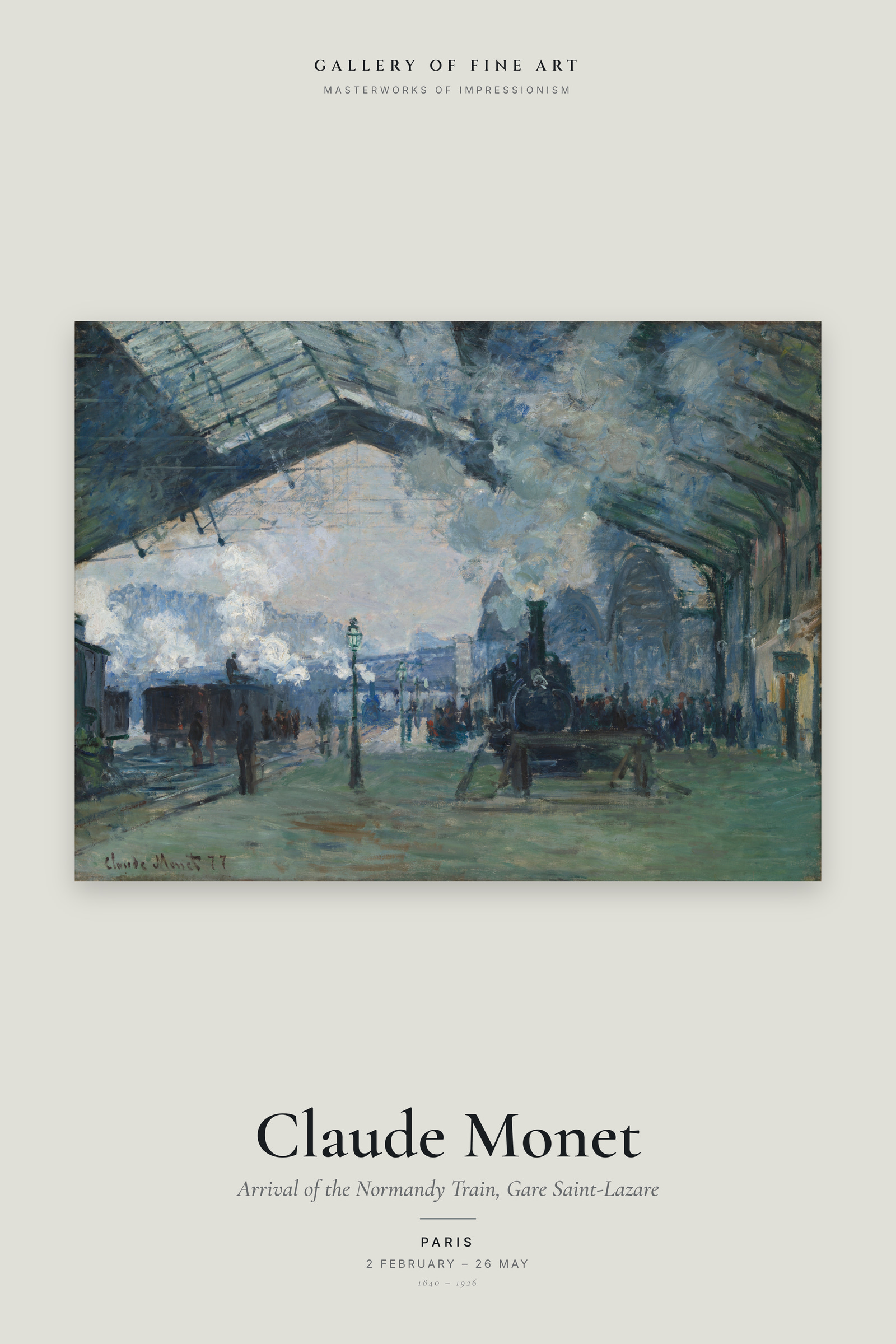 Arrival of the Normandy Train, Gare Saint-Lazare — Exhibition Poster