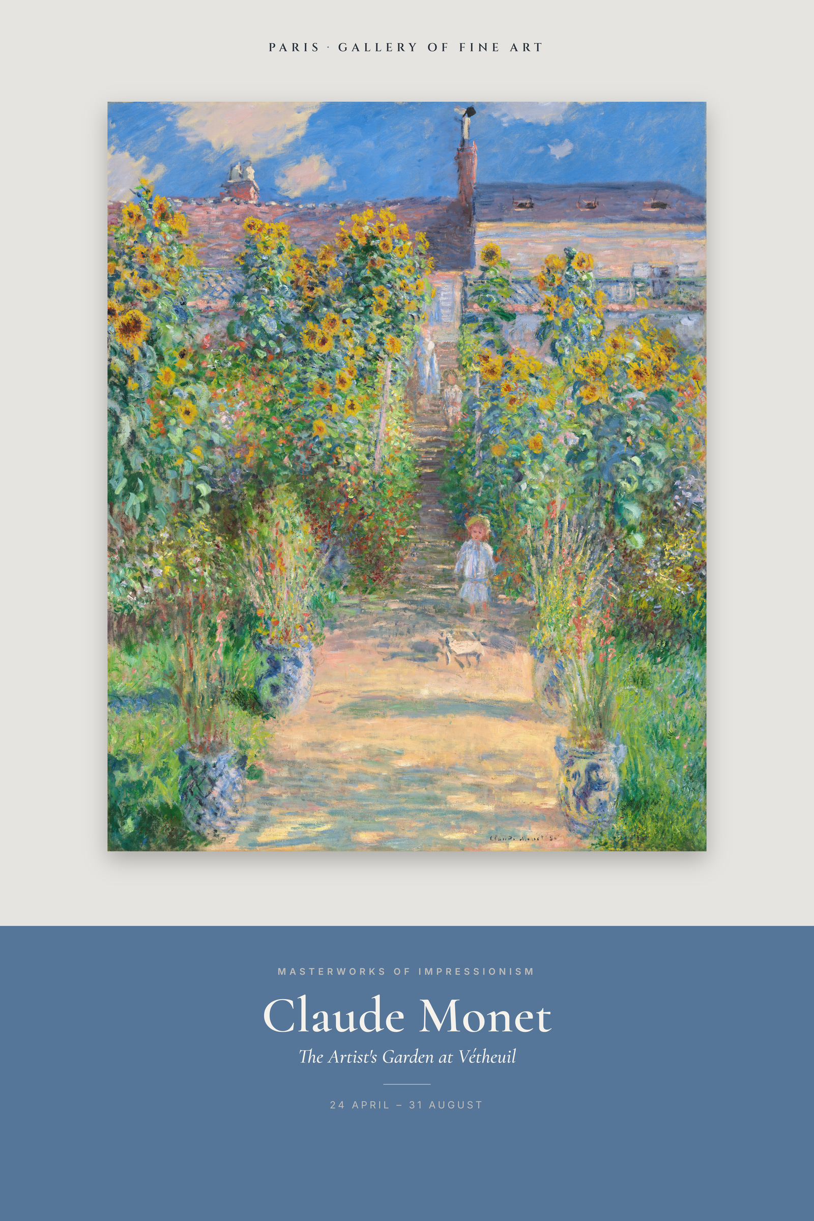 The Artist's Garden at Vétheuil — Exhibition Poster