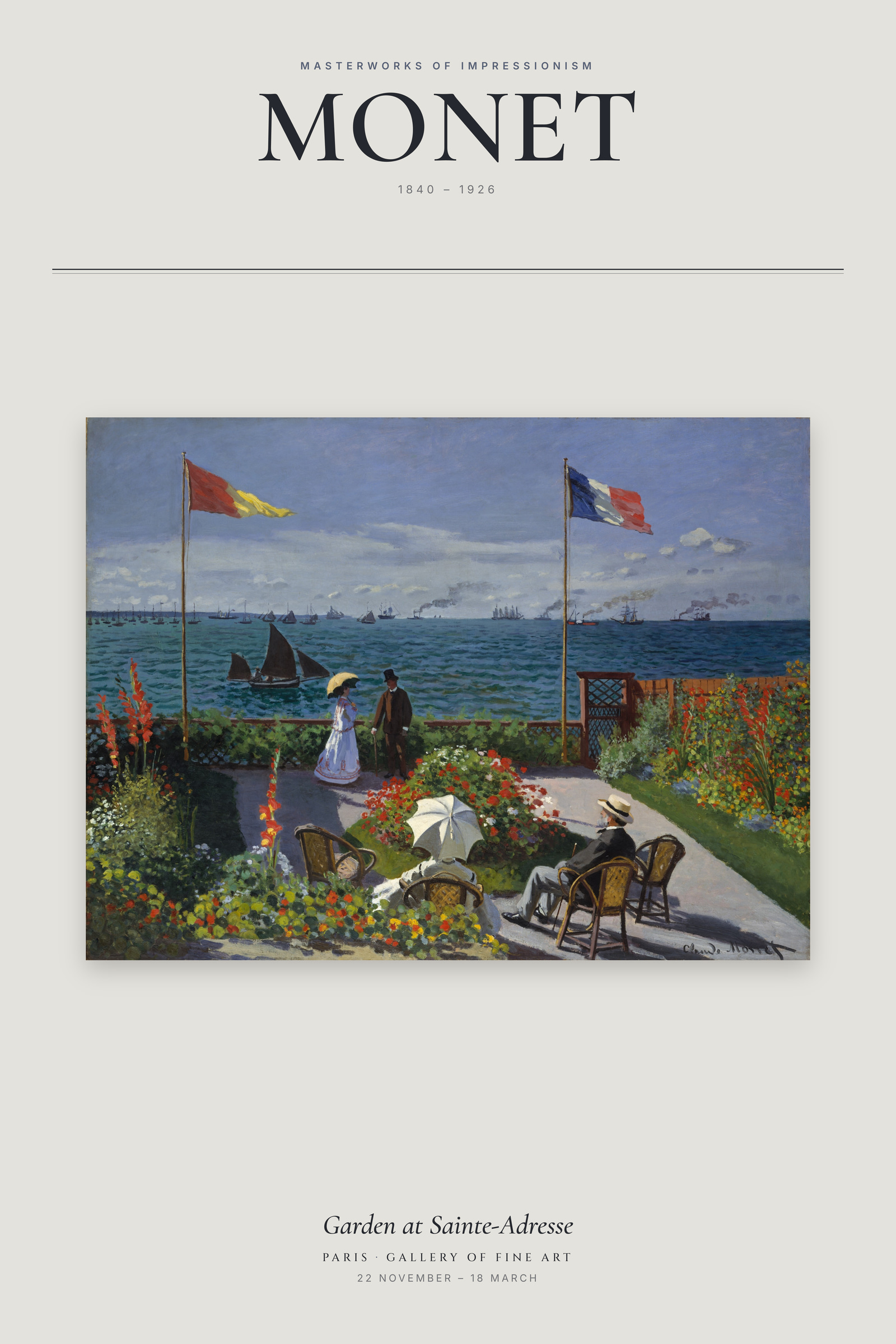 Garden at Sainte-Adresse — Exhibition Poster