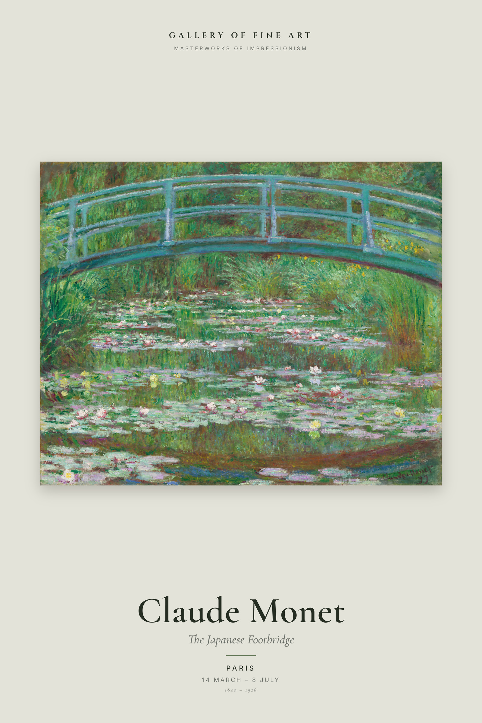 The Japanese Footbridge — Exhibition Poster