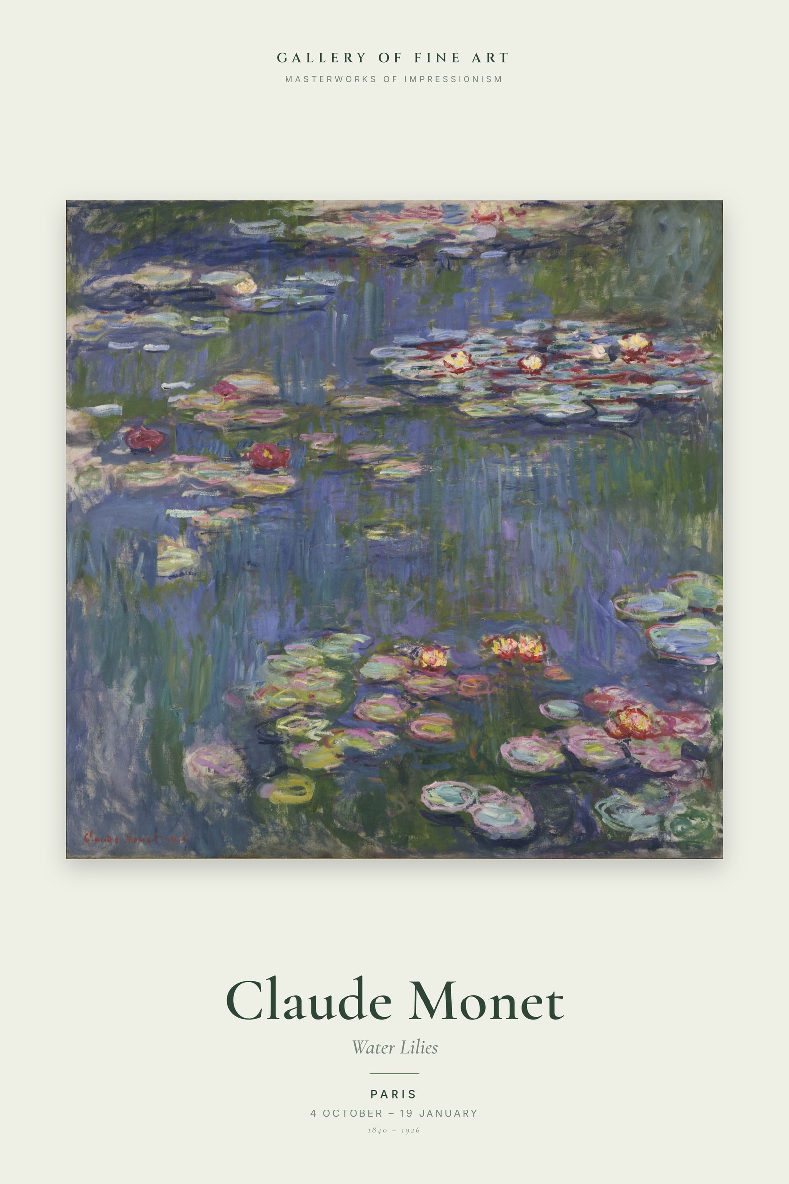 Water Lilies — Exhibition Poster