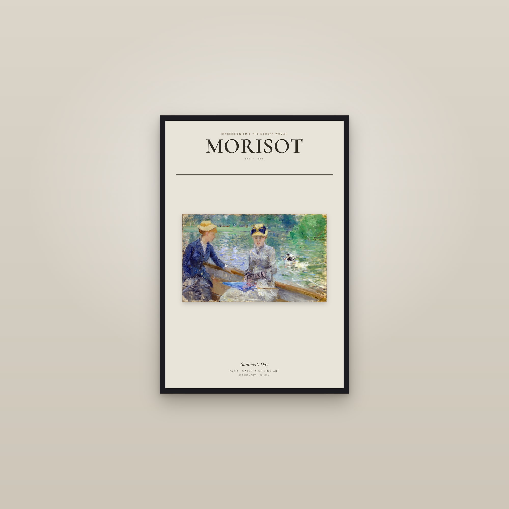 Summer's Day — Exhibition Poster — framed in a gallery setting