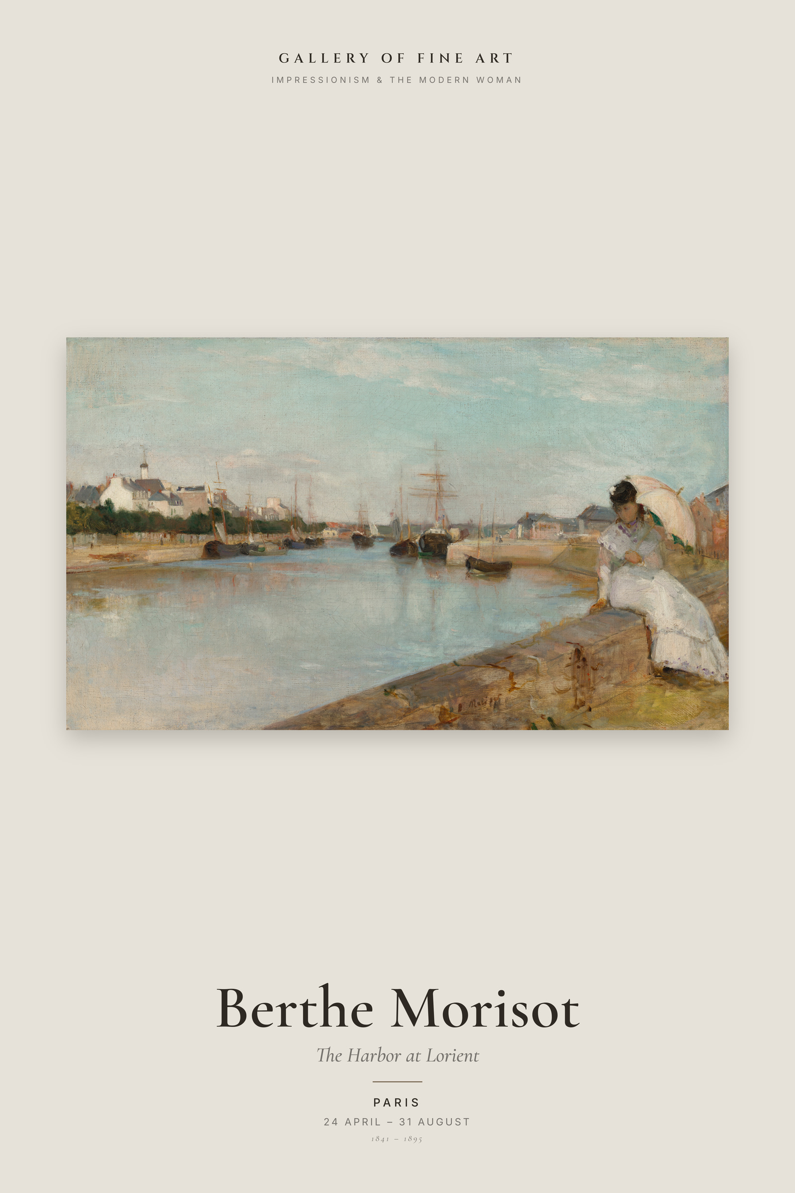 The Harbor at Lorient — Exhibition Poster