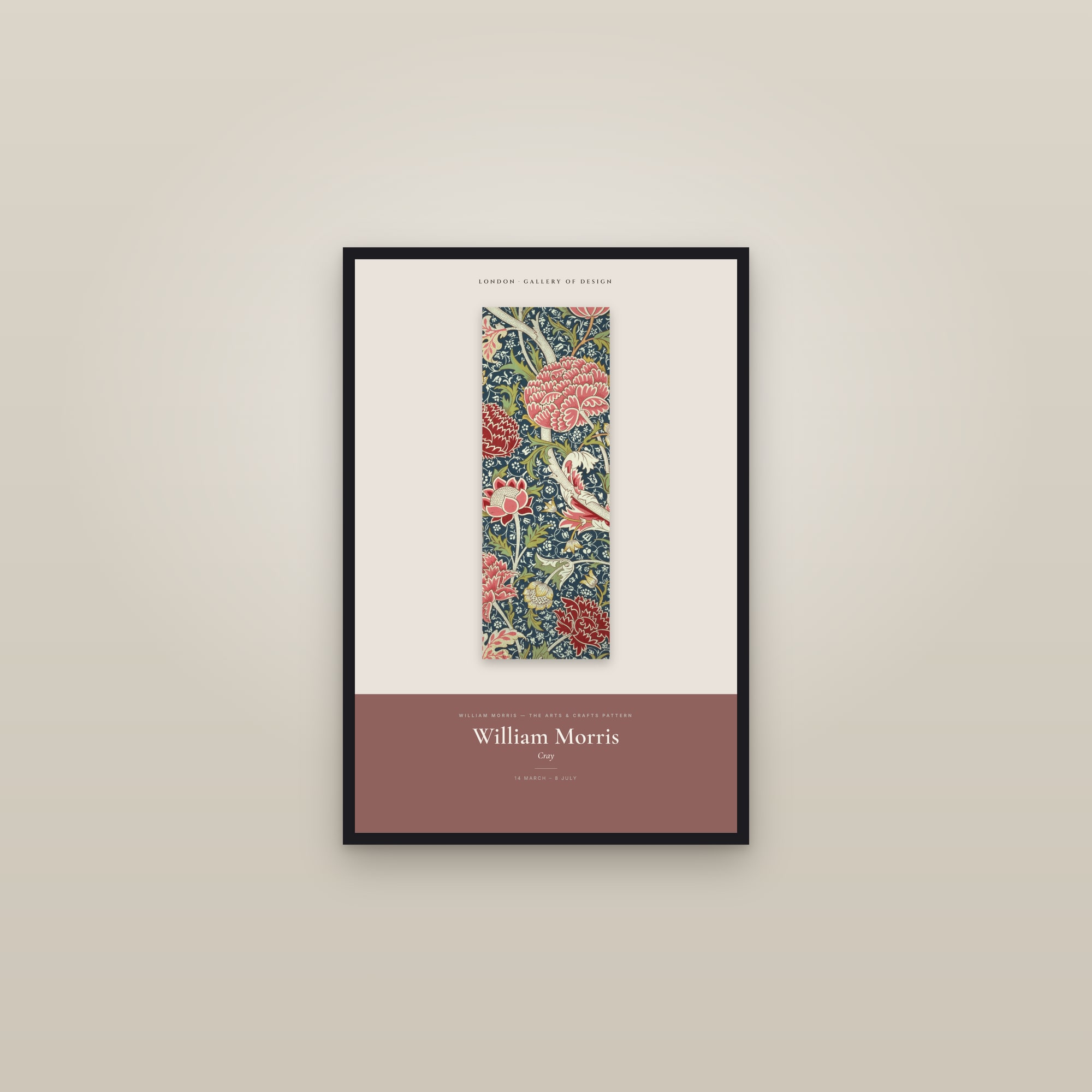 Cray — Exhibition Poster — framed in a gallery setting