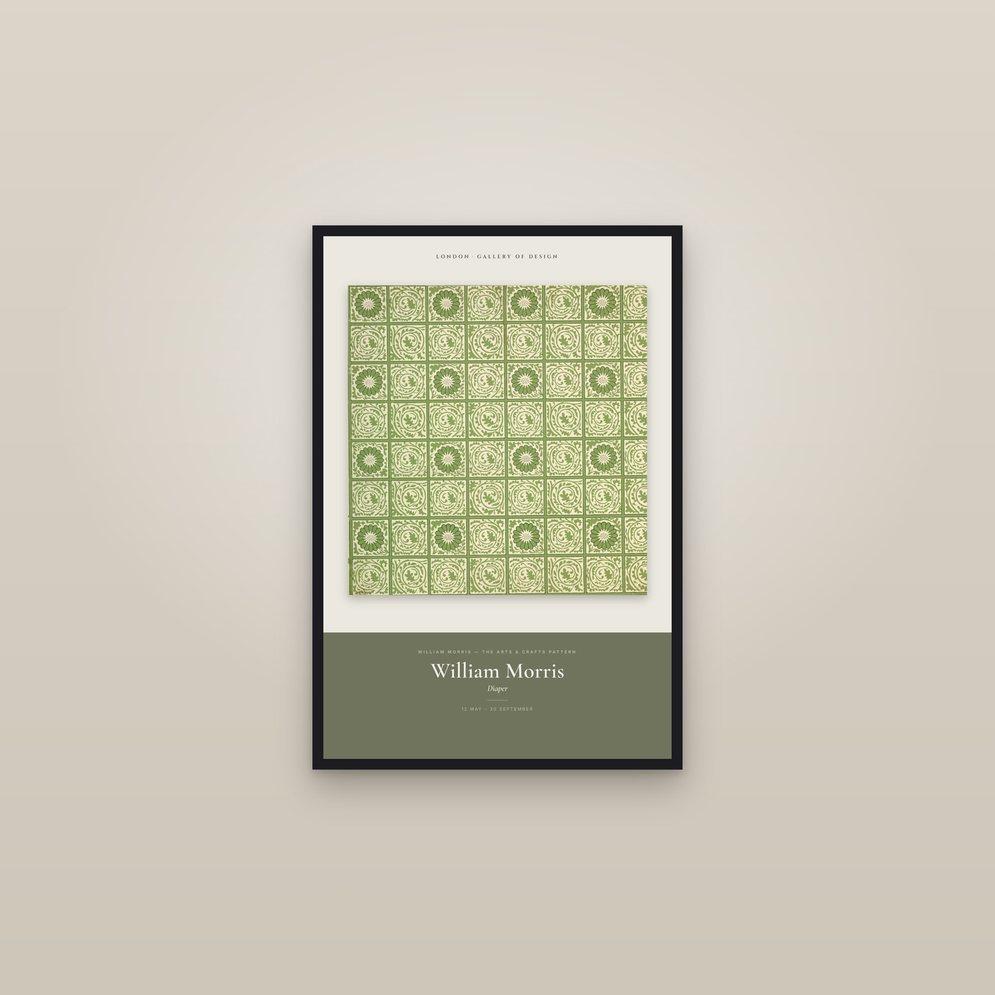 Diaper — Exhibition Poster — framed in a gallery setting