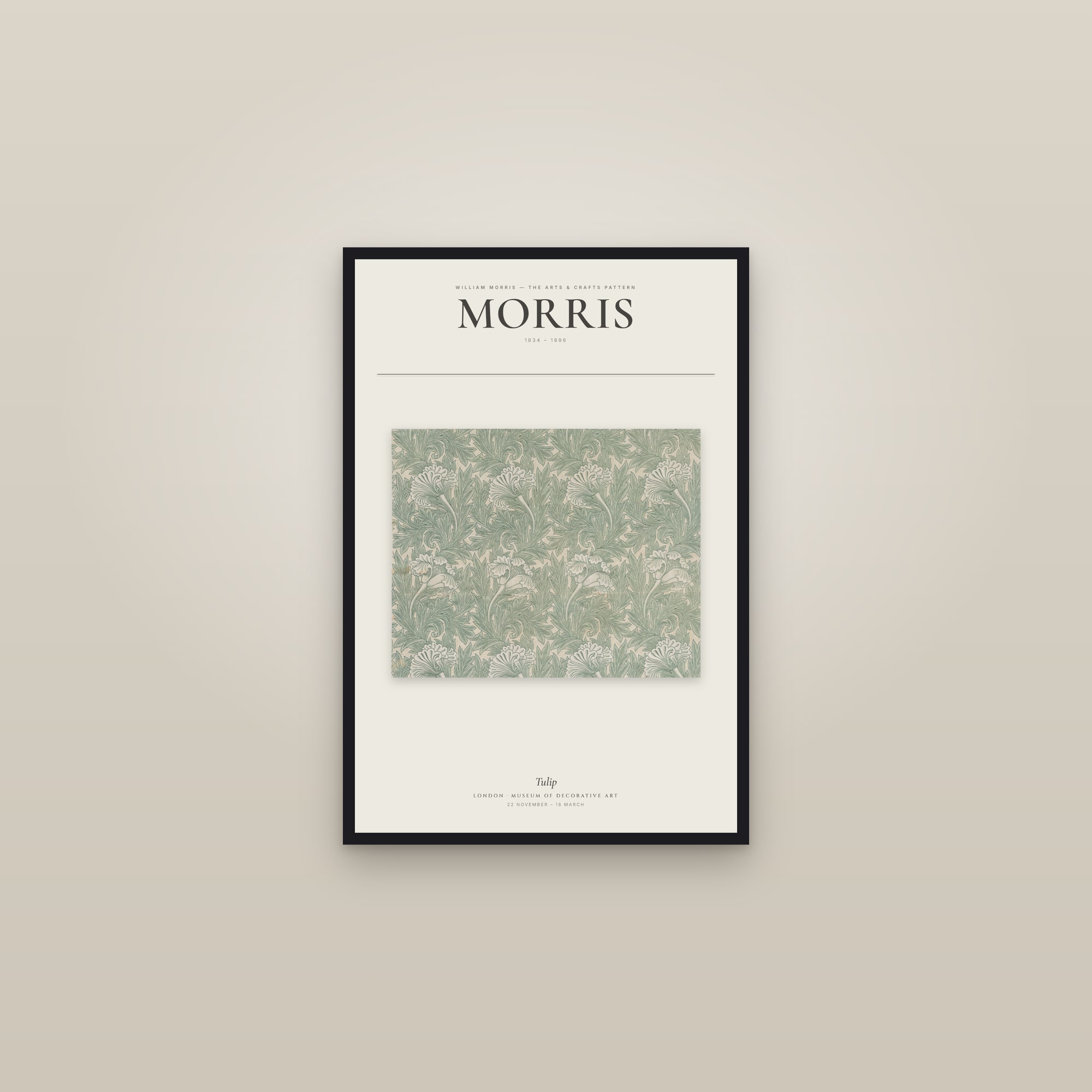 Tulip — Exhibition Poster — framed in a gallery setting