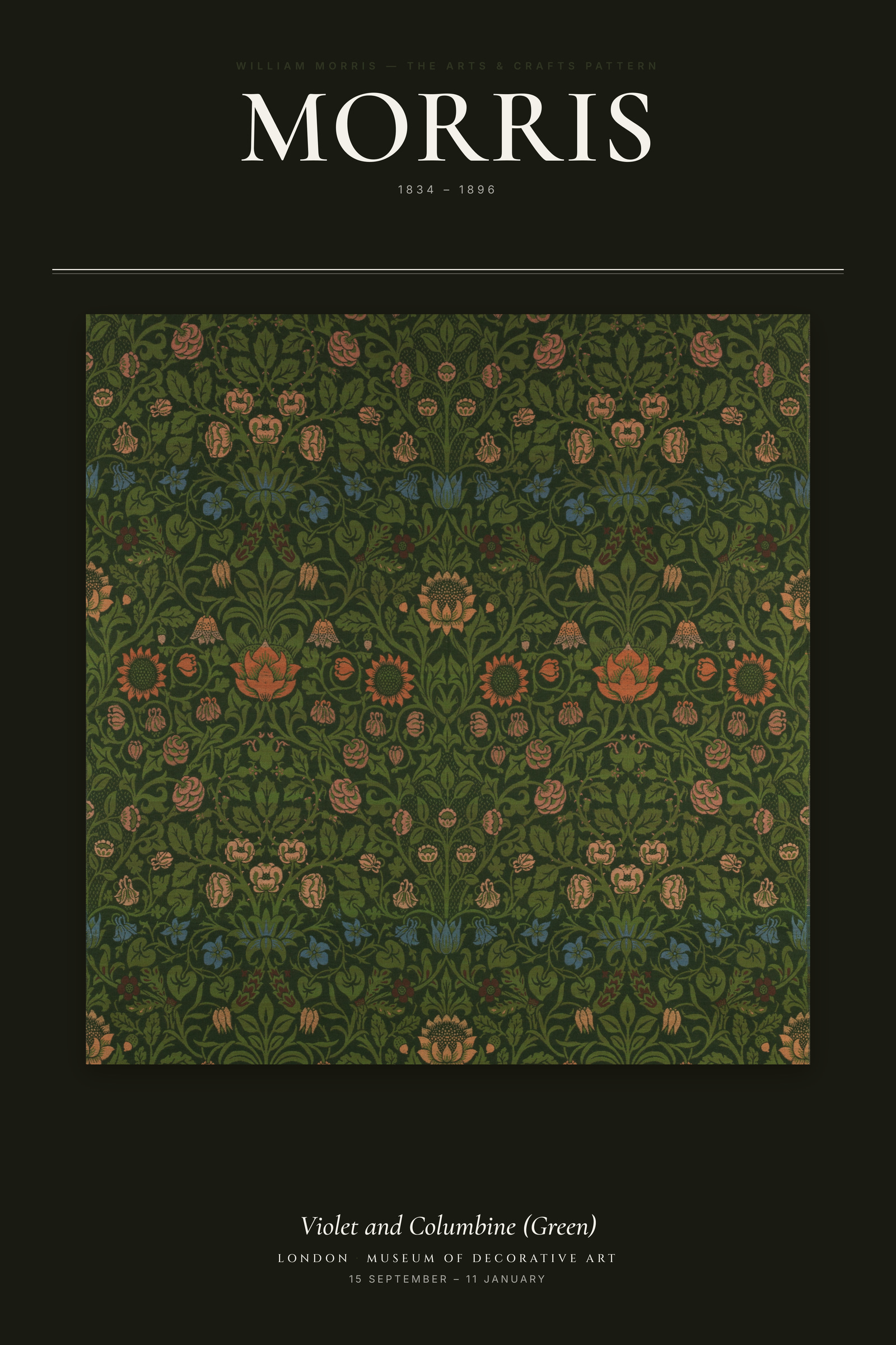 Violet and Columbine (Green) — Exhibition Poster