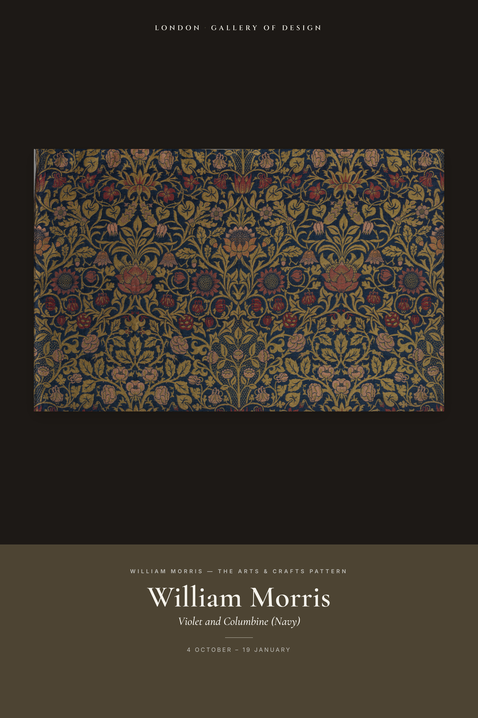 Violet and Columbine (Navy) — Exhibition Poster