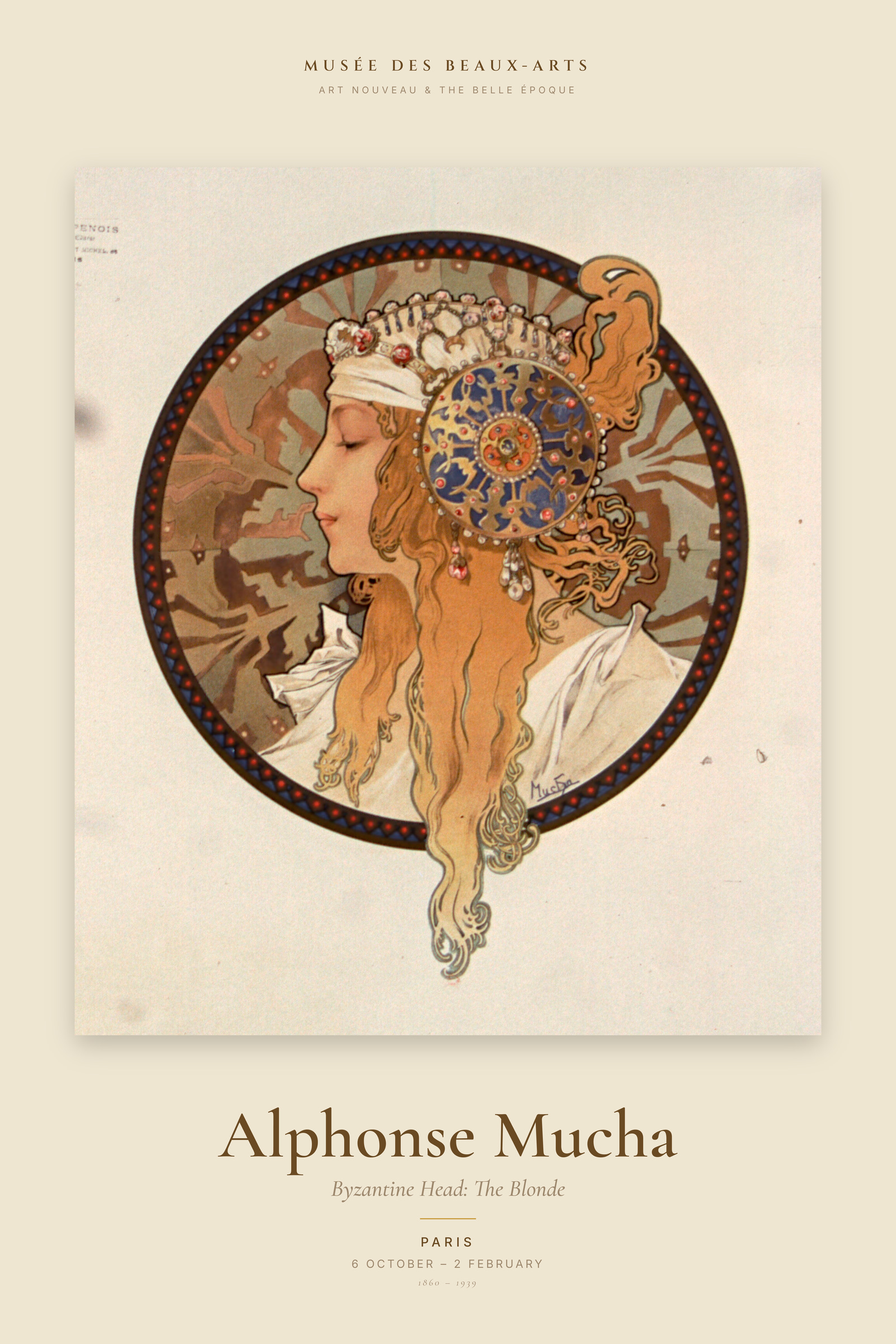 Byzantine Head: The Blonde — Exhibition Poster