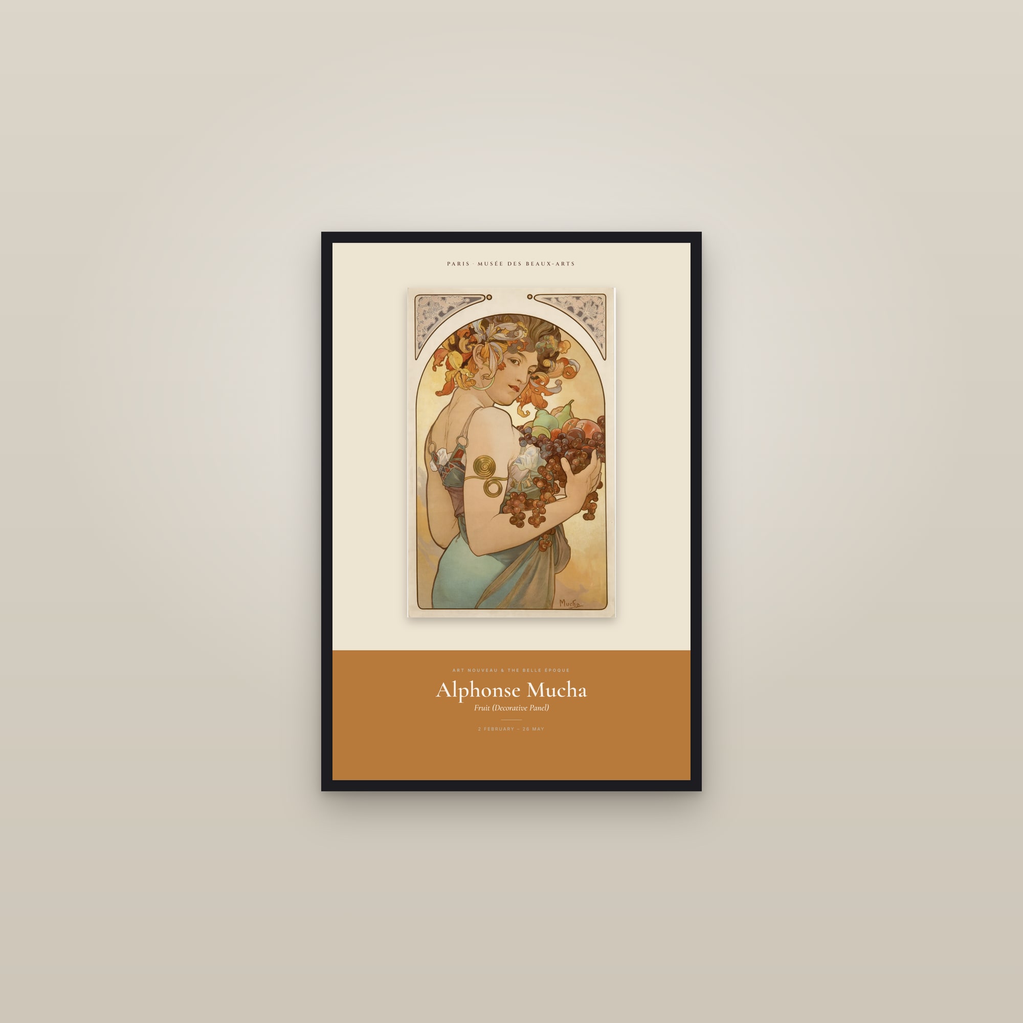 Fruit (Decorative Panel) — Exhibition Poster — framed in a gallery setting