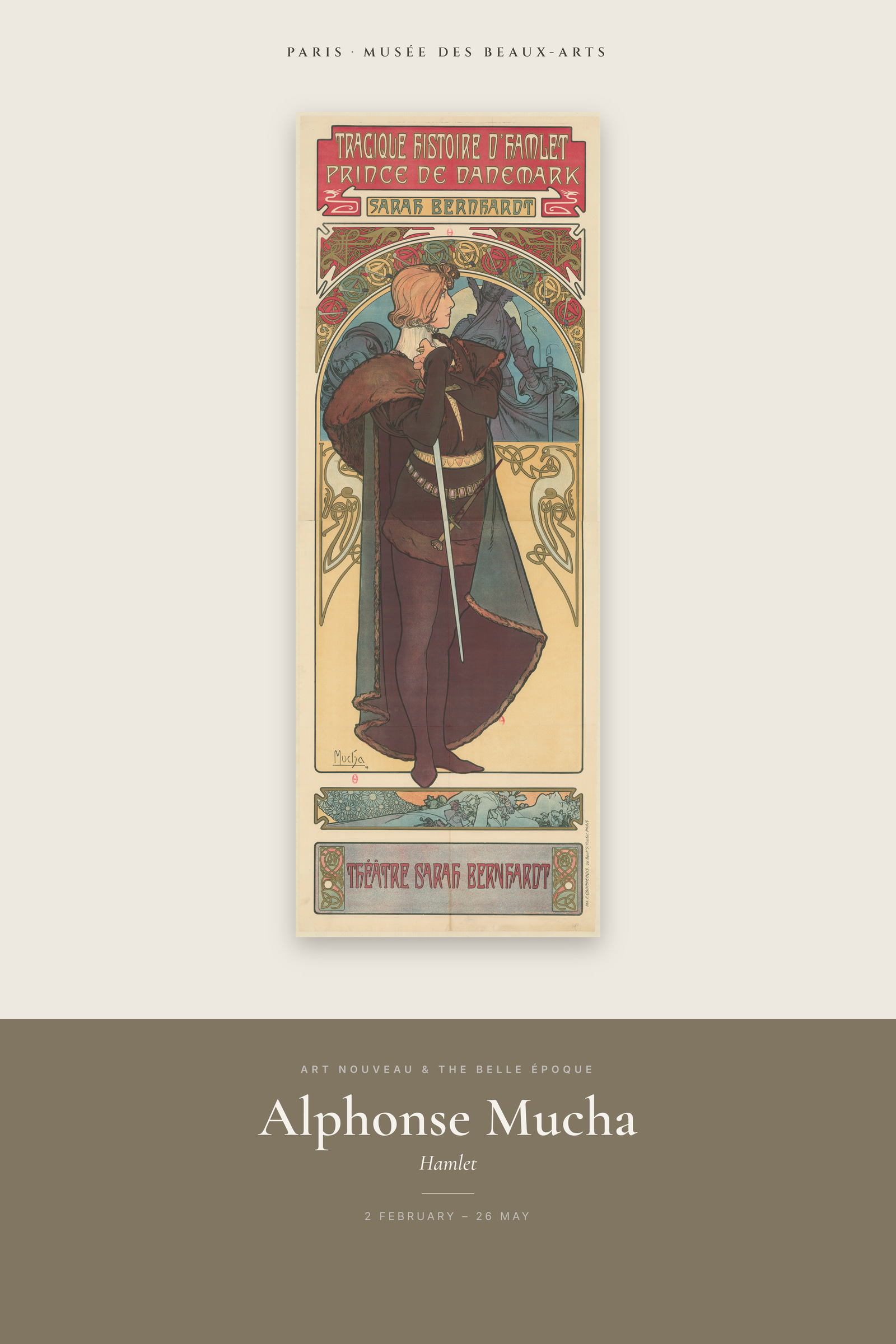 Hamlet (Mucha) — Exhibition Poster