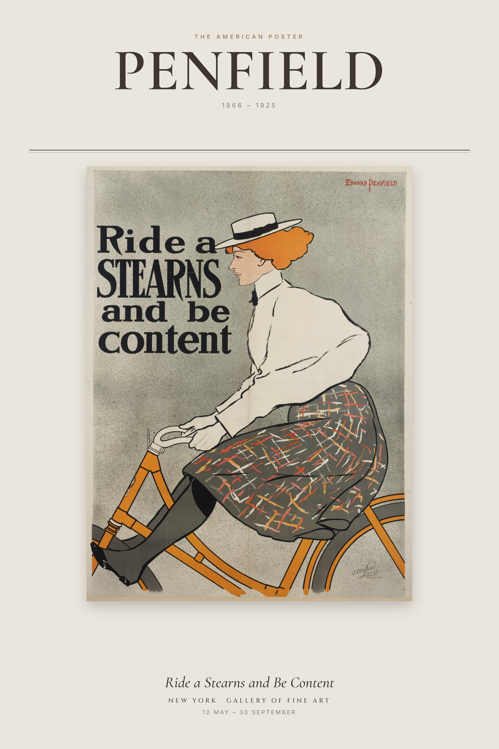 Ride a Stearns and Be Content — Exhibition Poster