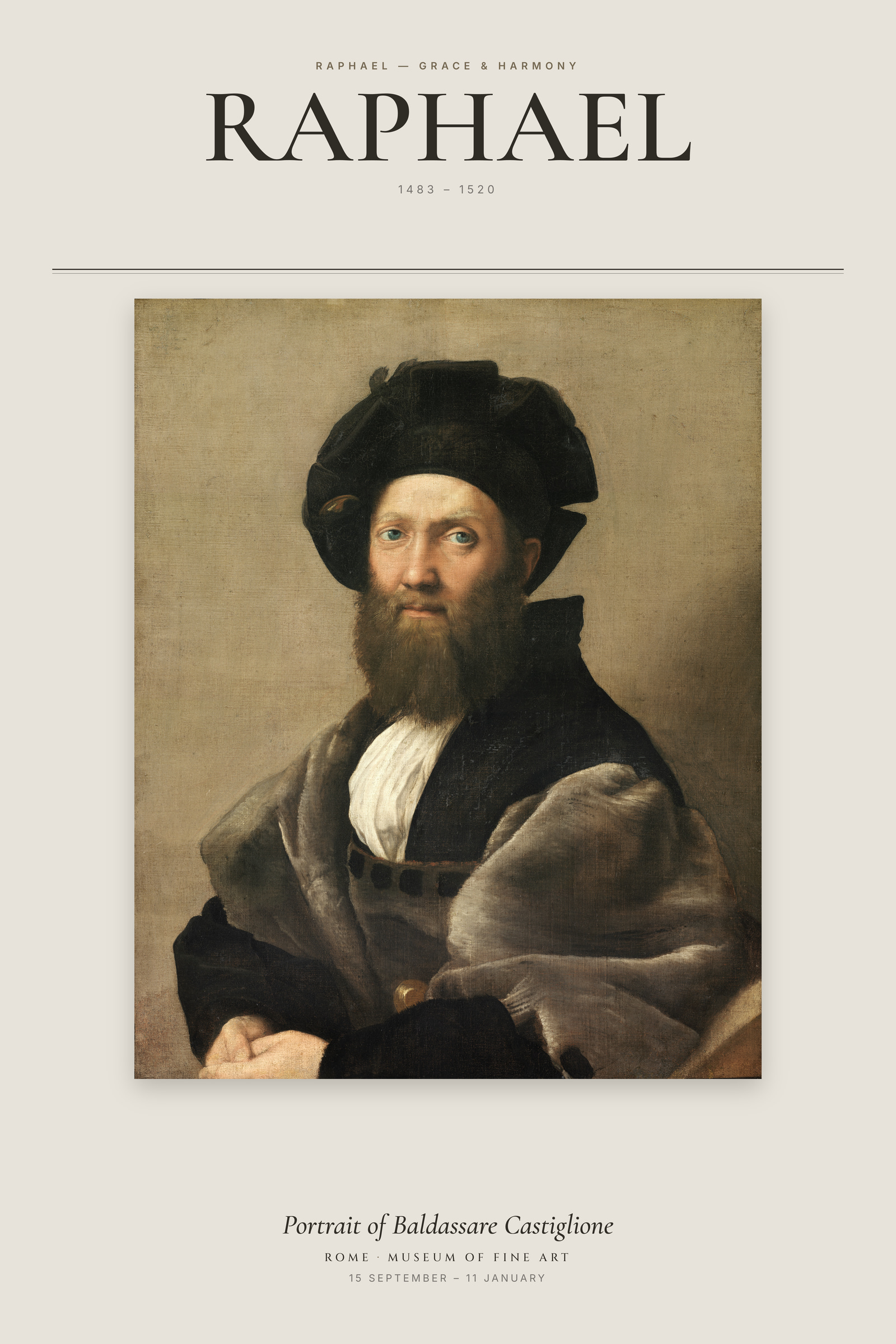 Portrait of Baldassare Castiglione — Exhibition Poster