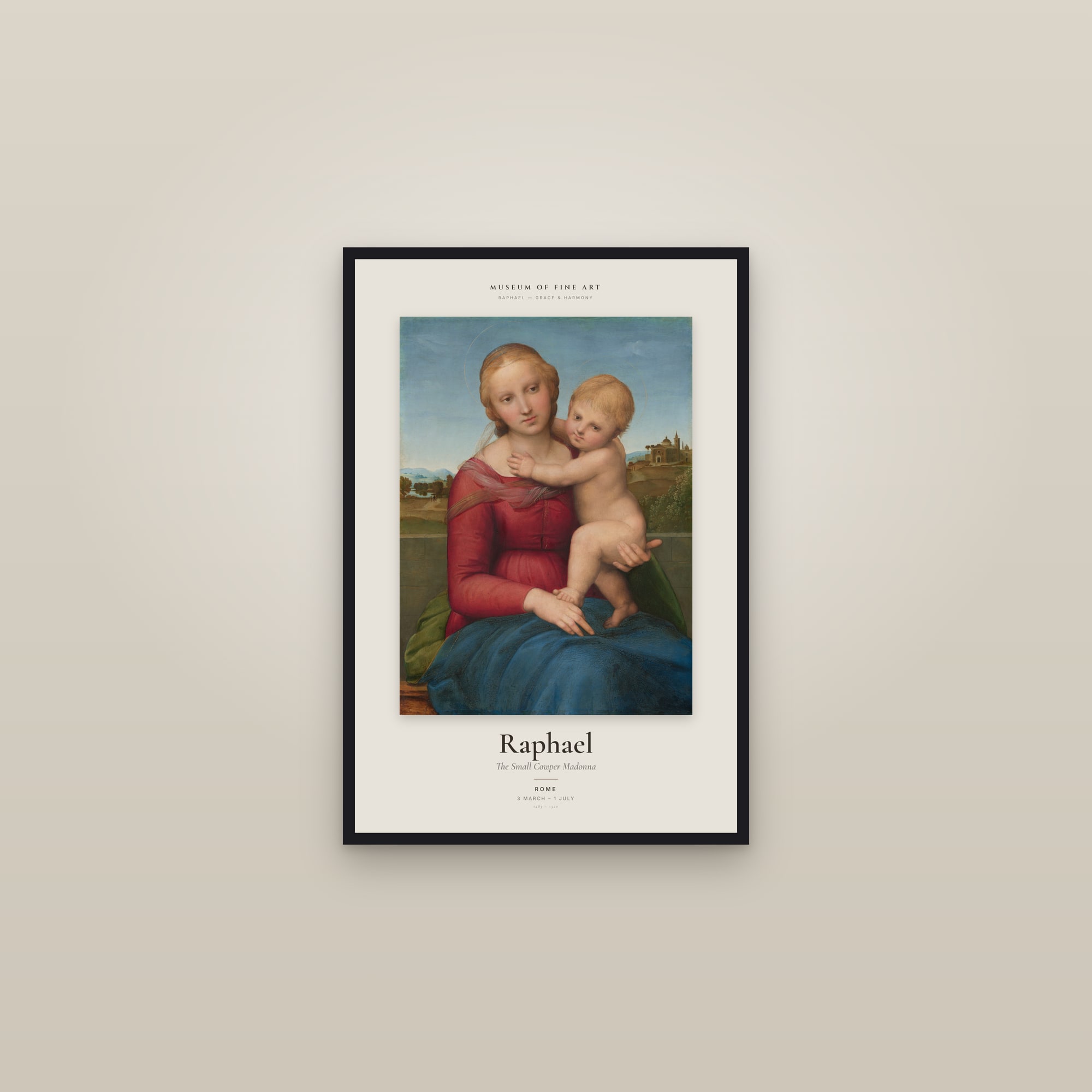 The Small Cowper Madonna — Exhibition Poster