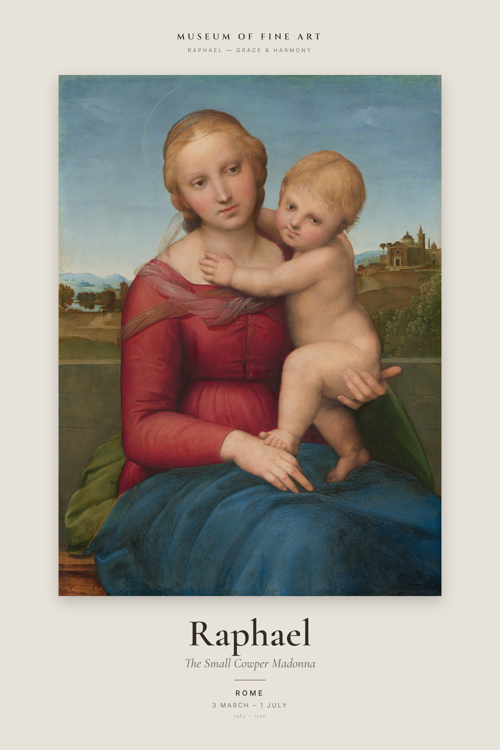 The Small Cowper Madonna — Exhibition Poster