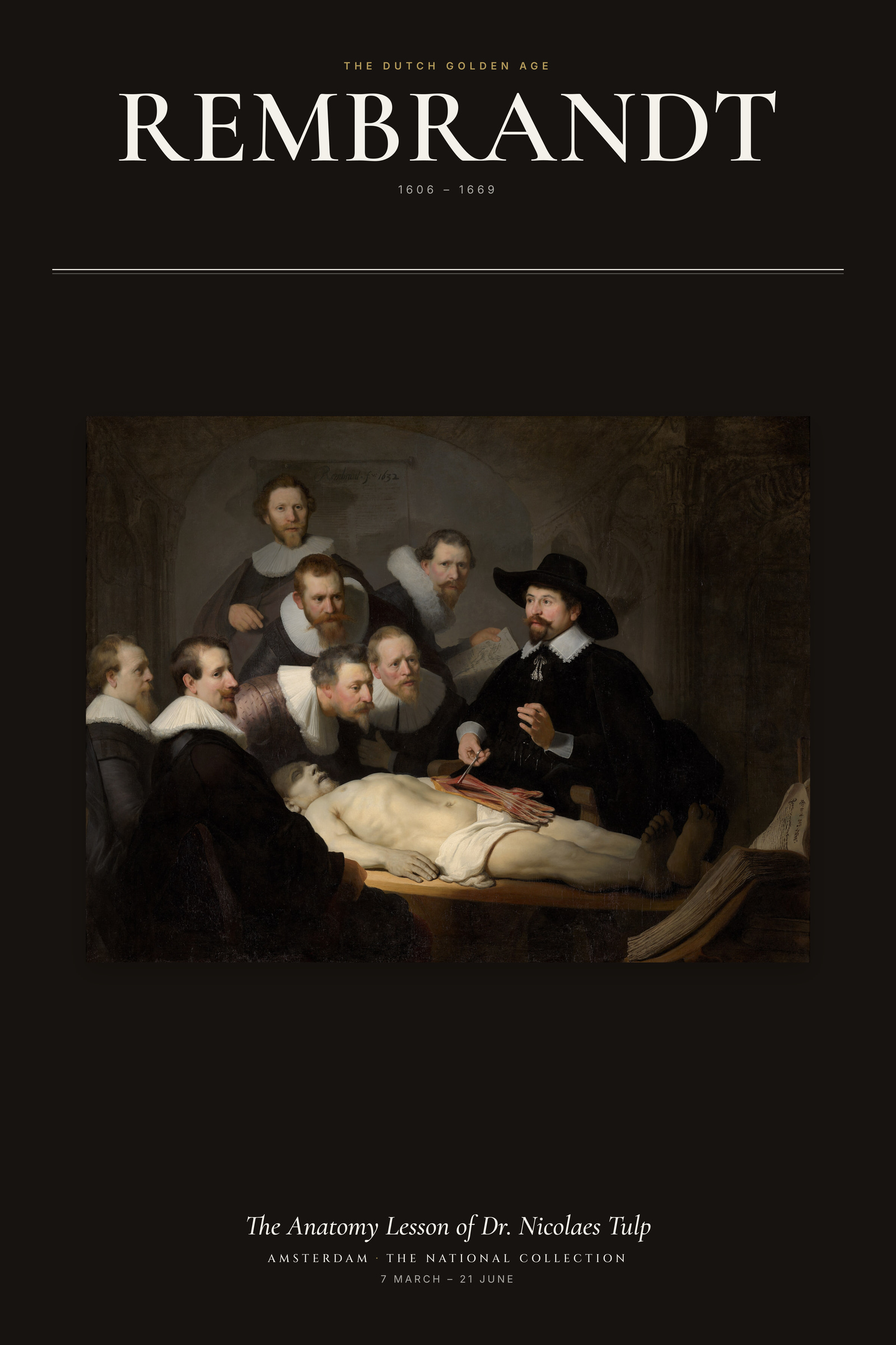 The Anatomy Lesson of Dr. Nicolaes Tulp — Exhibition Poster