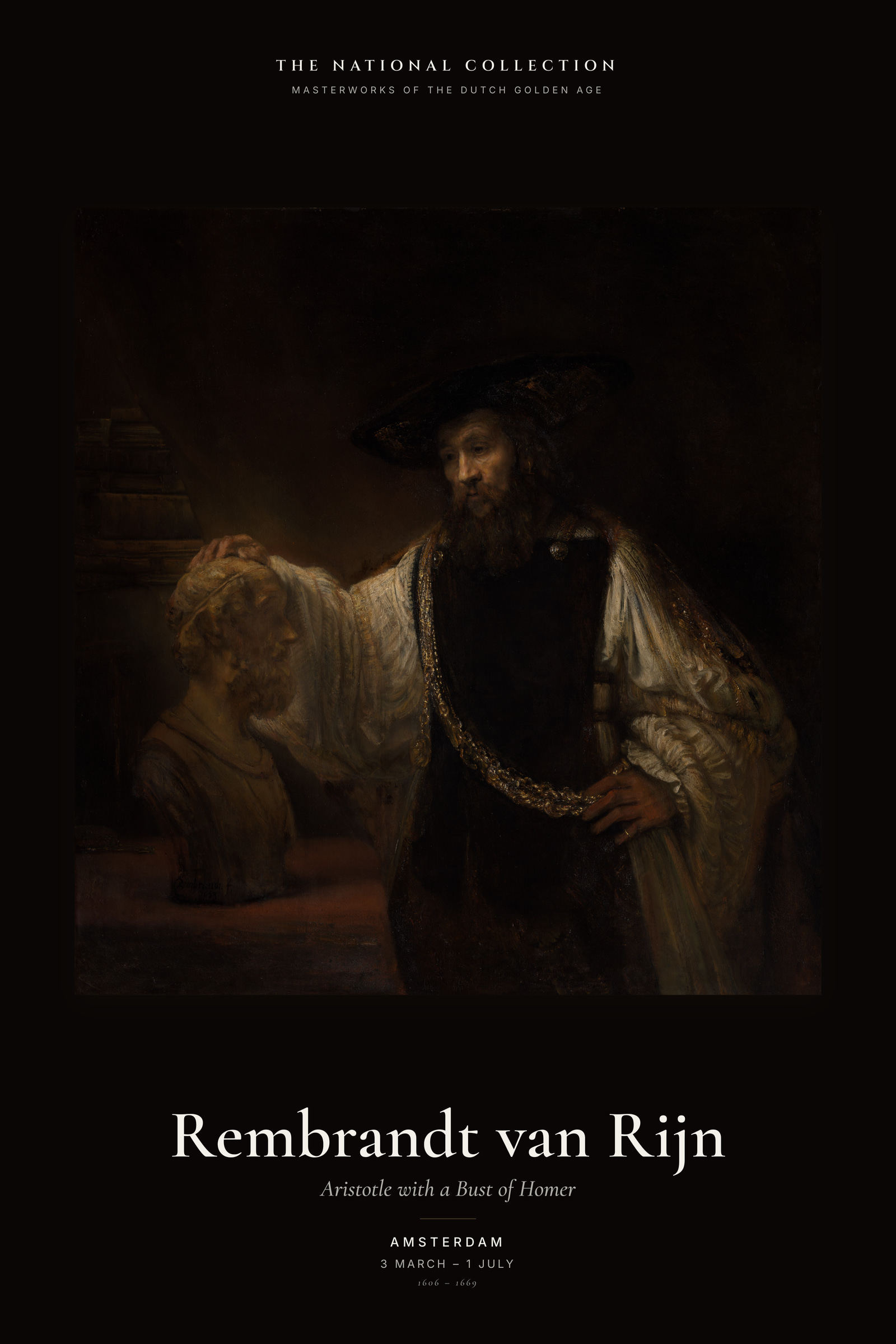 Aristotle with a Bust of Homer — Exhibition Poster