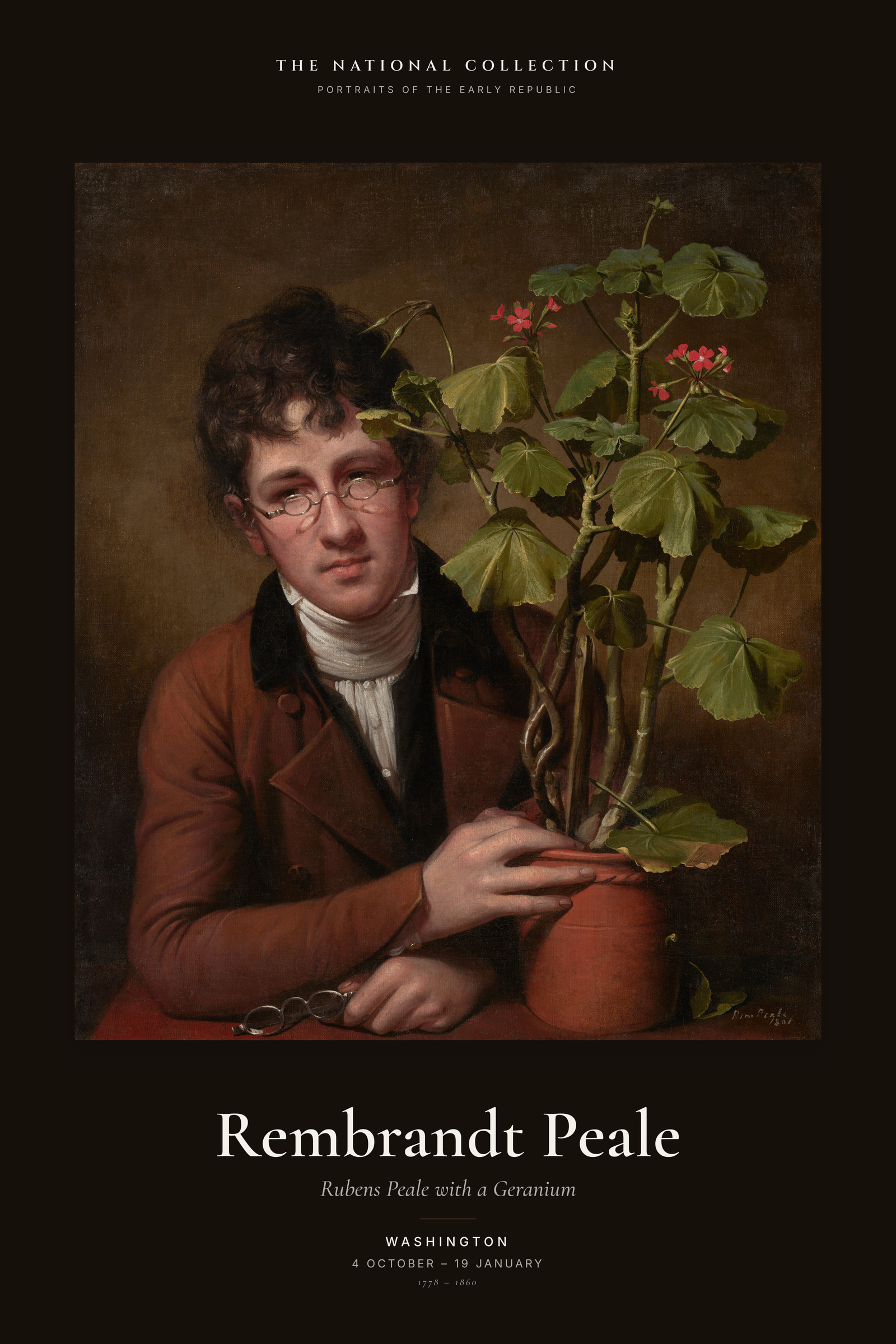 Rubens Peale with a Geranium — Exhibition Poster