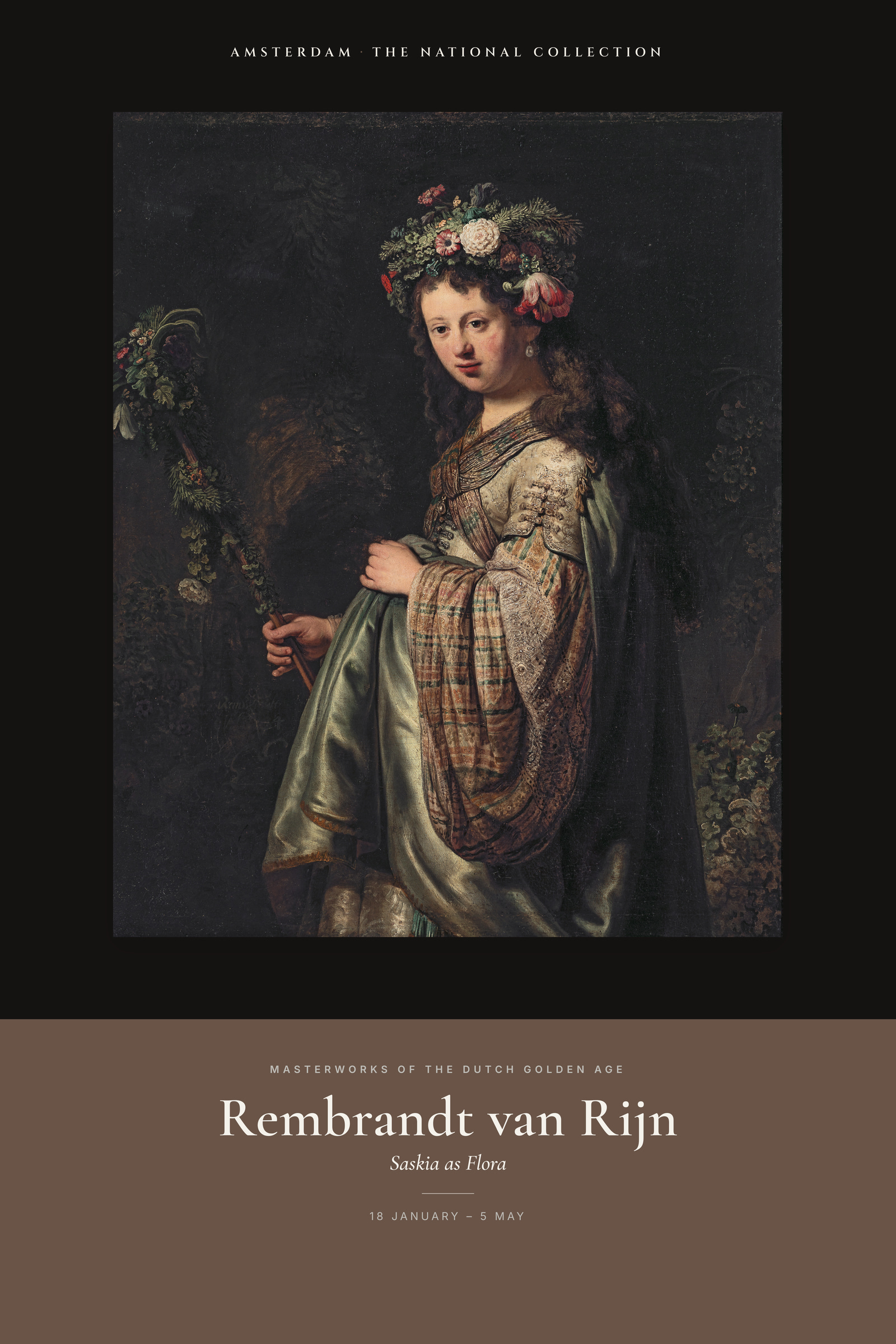 Saskia as Flora — Exhibition Poster