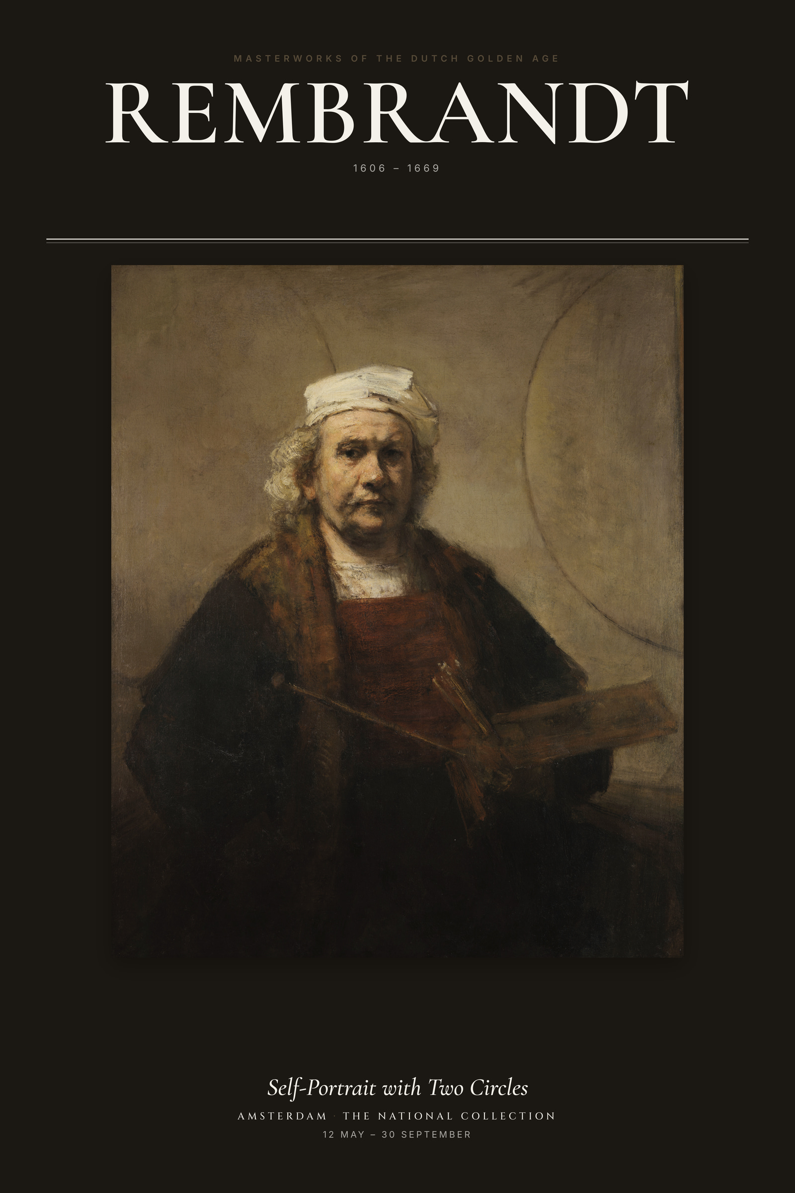 Self-Portrait with Two Circles — Exhibition Poster