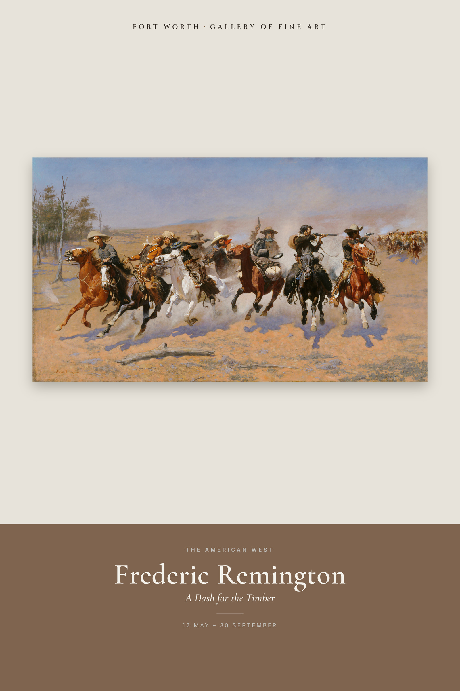 A Dash for the Timber — Exhibition Poster