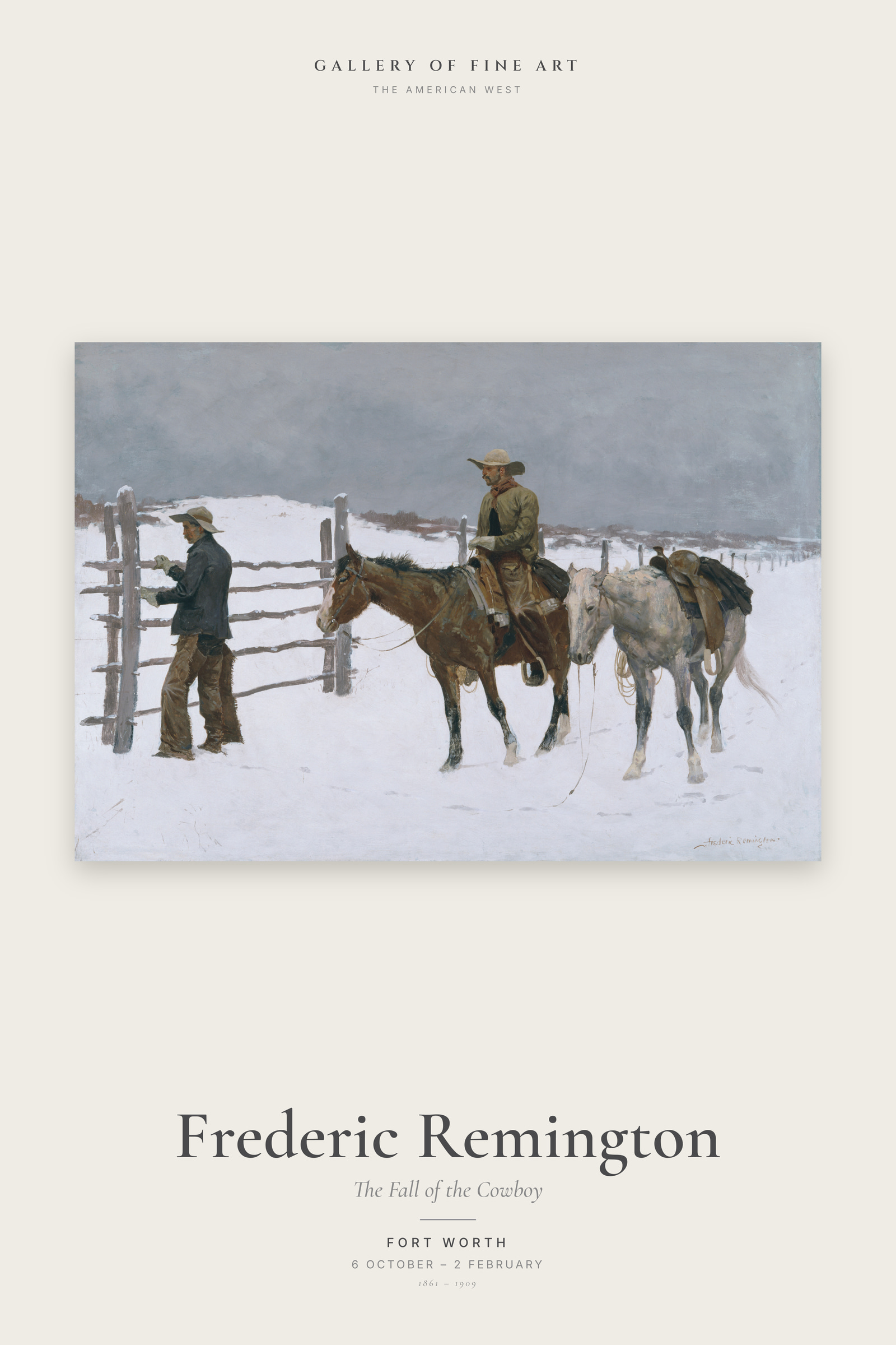 The Fall of the Cowboy — Exhibition Poster