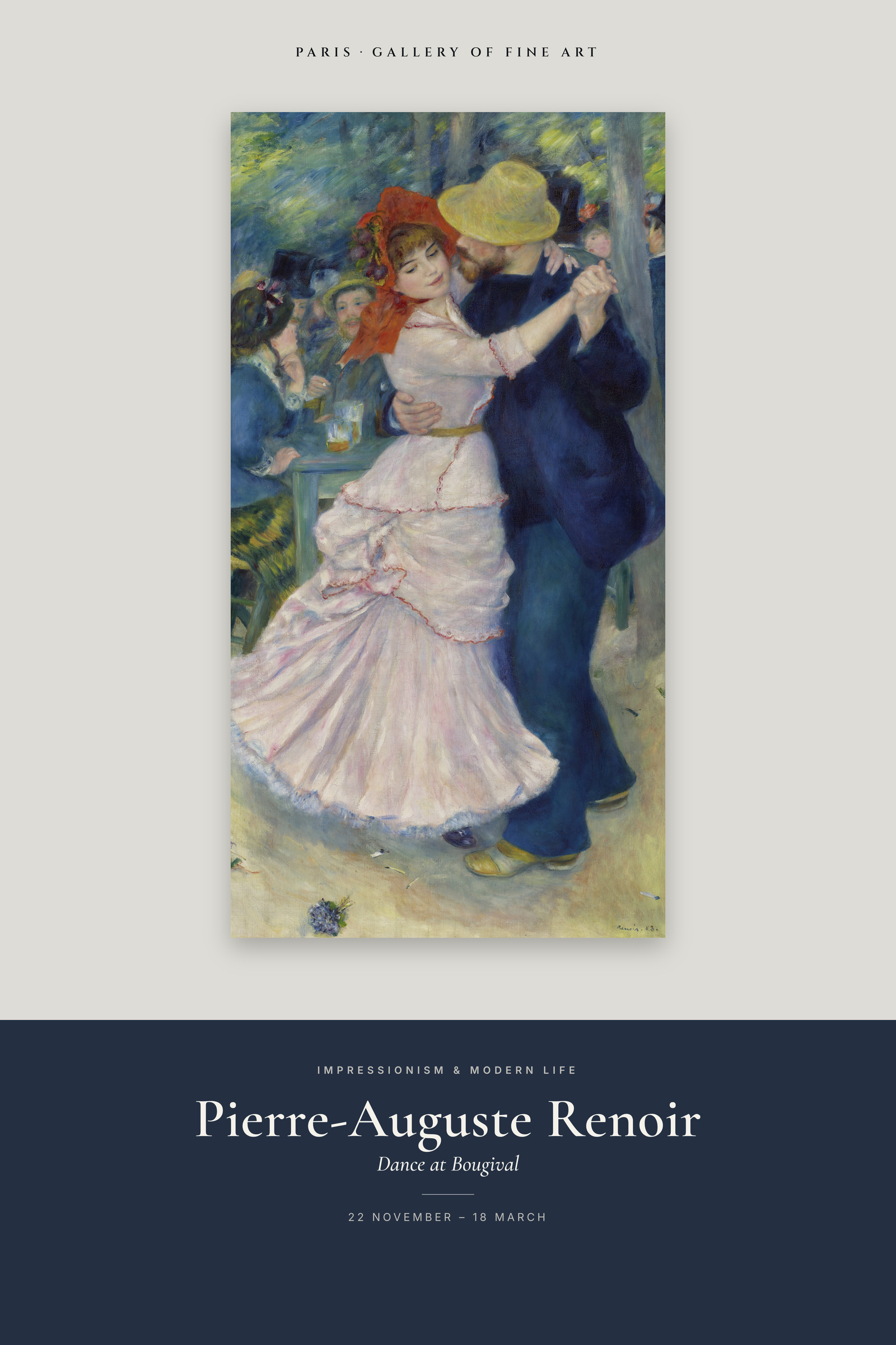 Dance at Bougival — Exhibition Poster