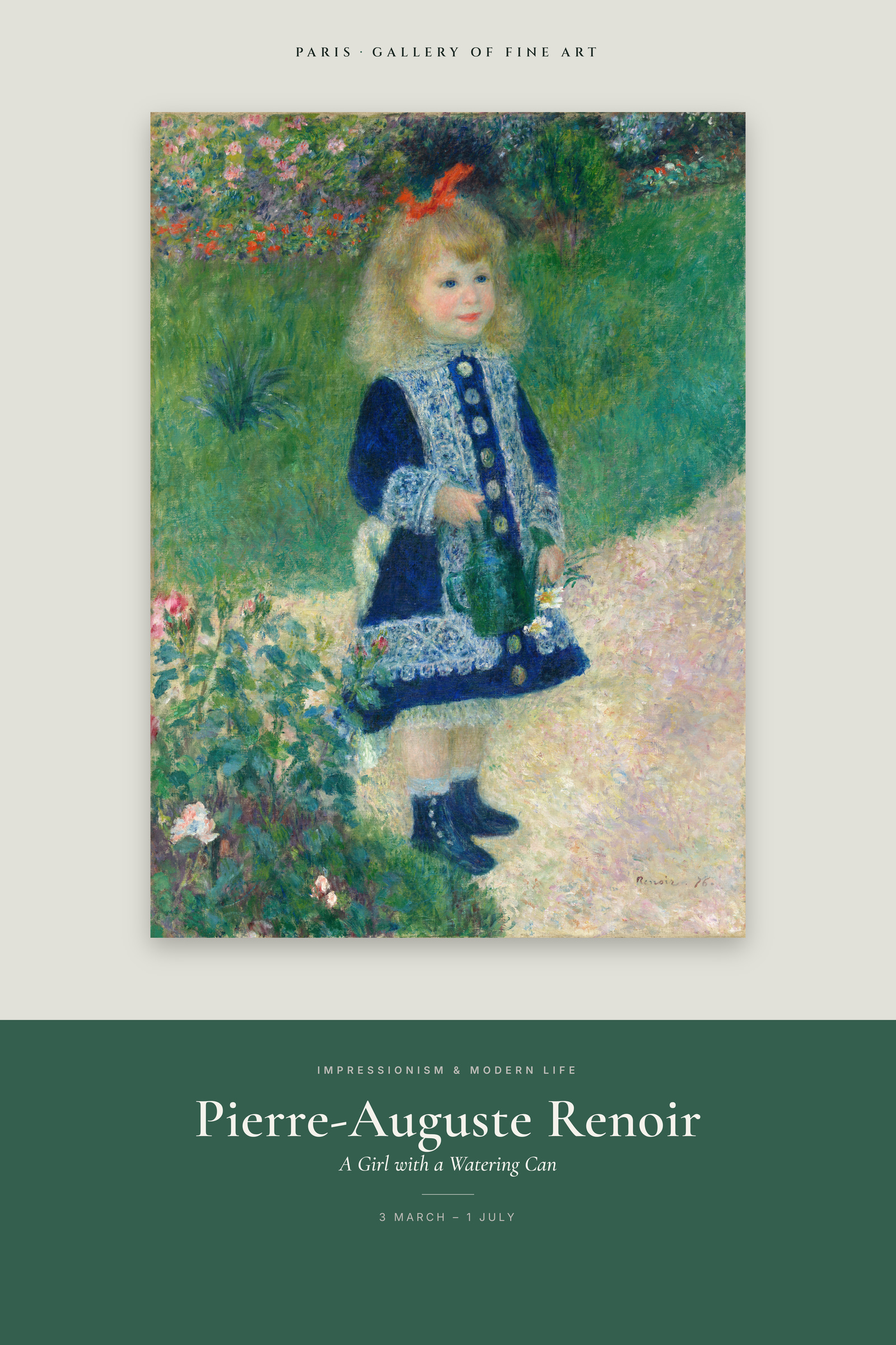 A Girl with a Watering Can — Exhibition Poster