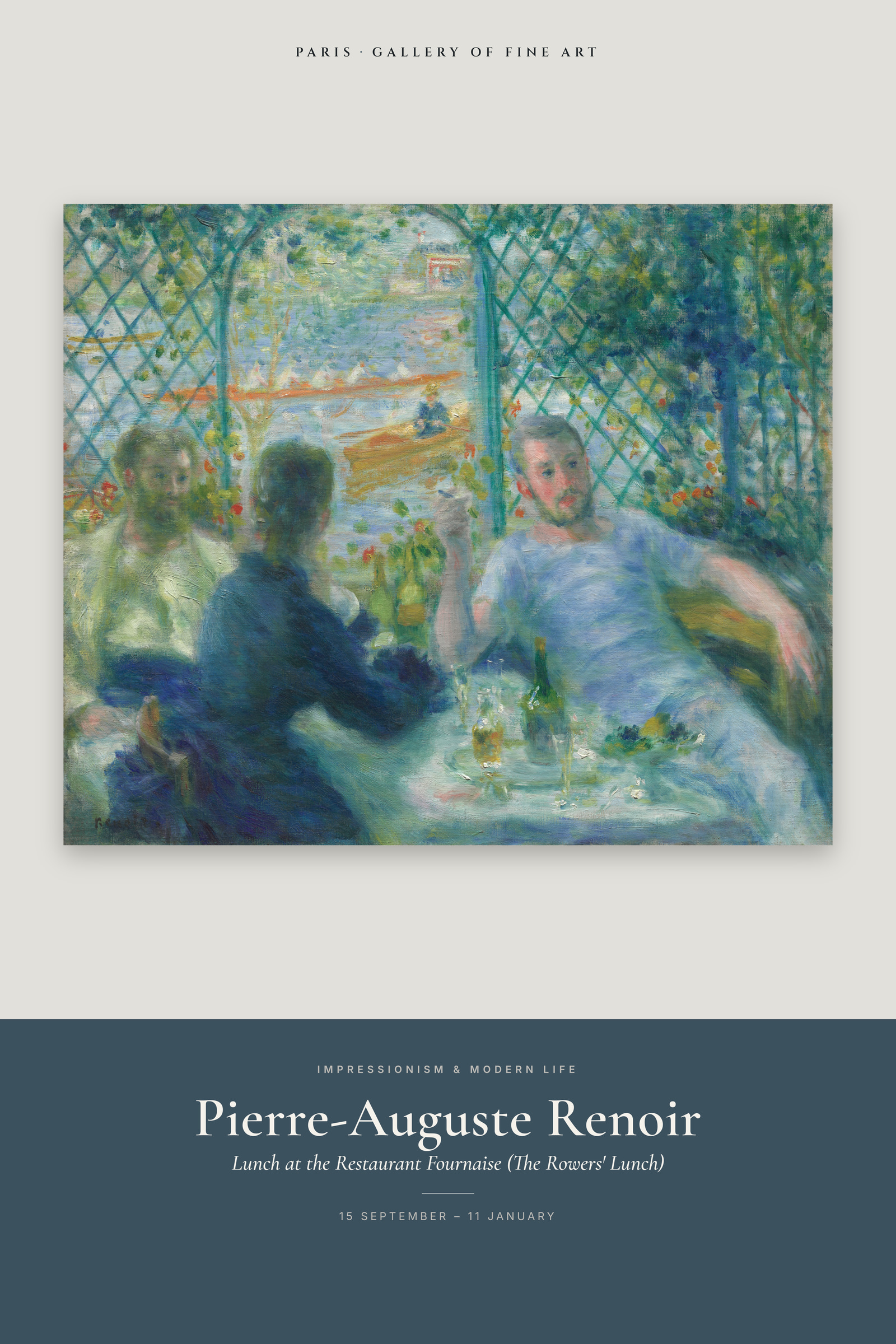 Lunch at the Restaurant Fournaise (The Rowers' Lunch) — Exhibition Poster