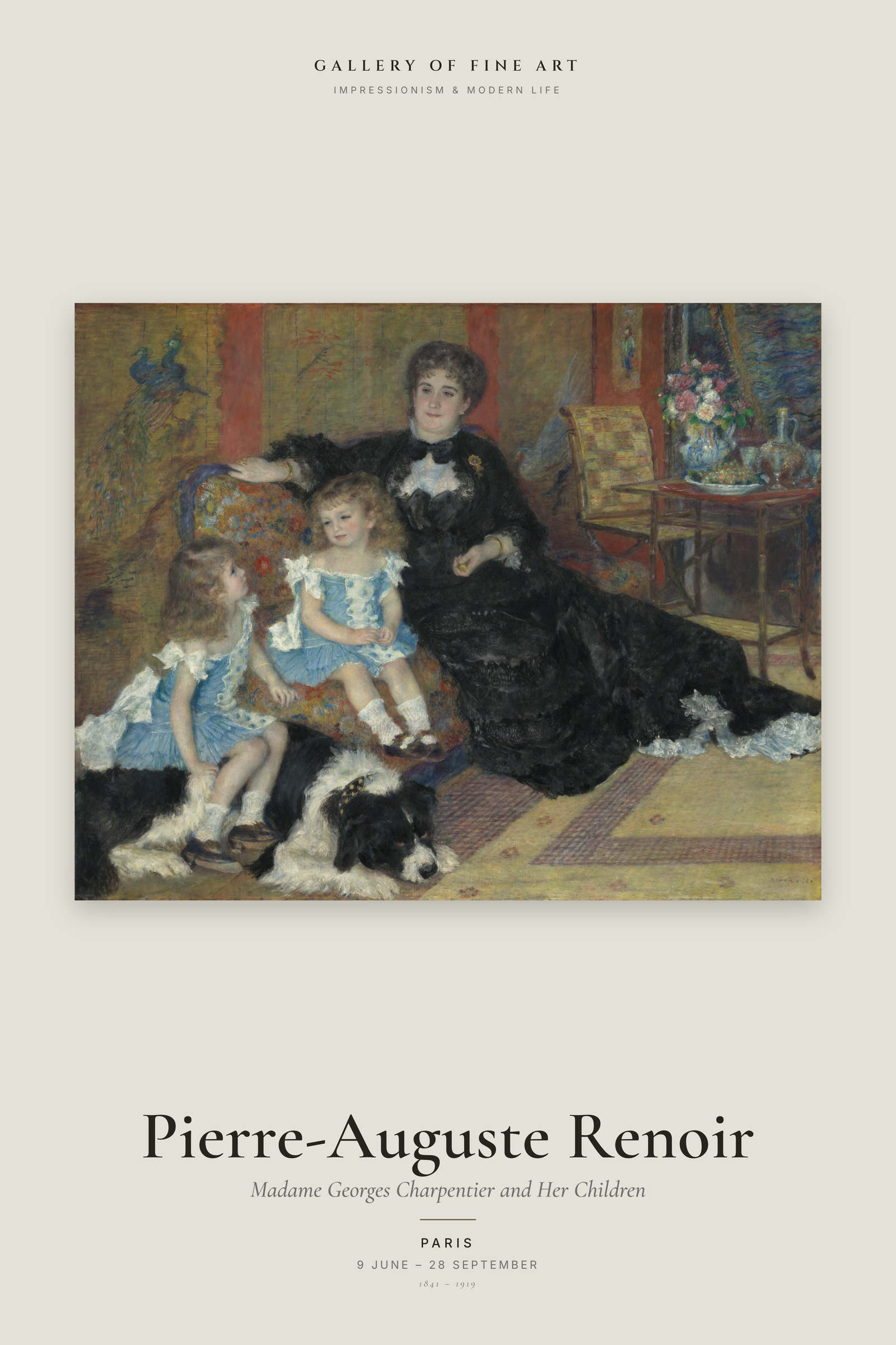 Madame Georges Charpentier and Her Children — Exhibition Poster