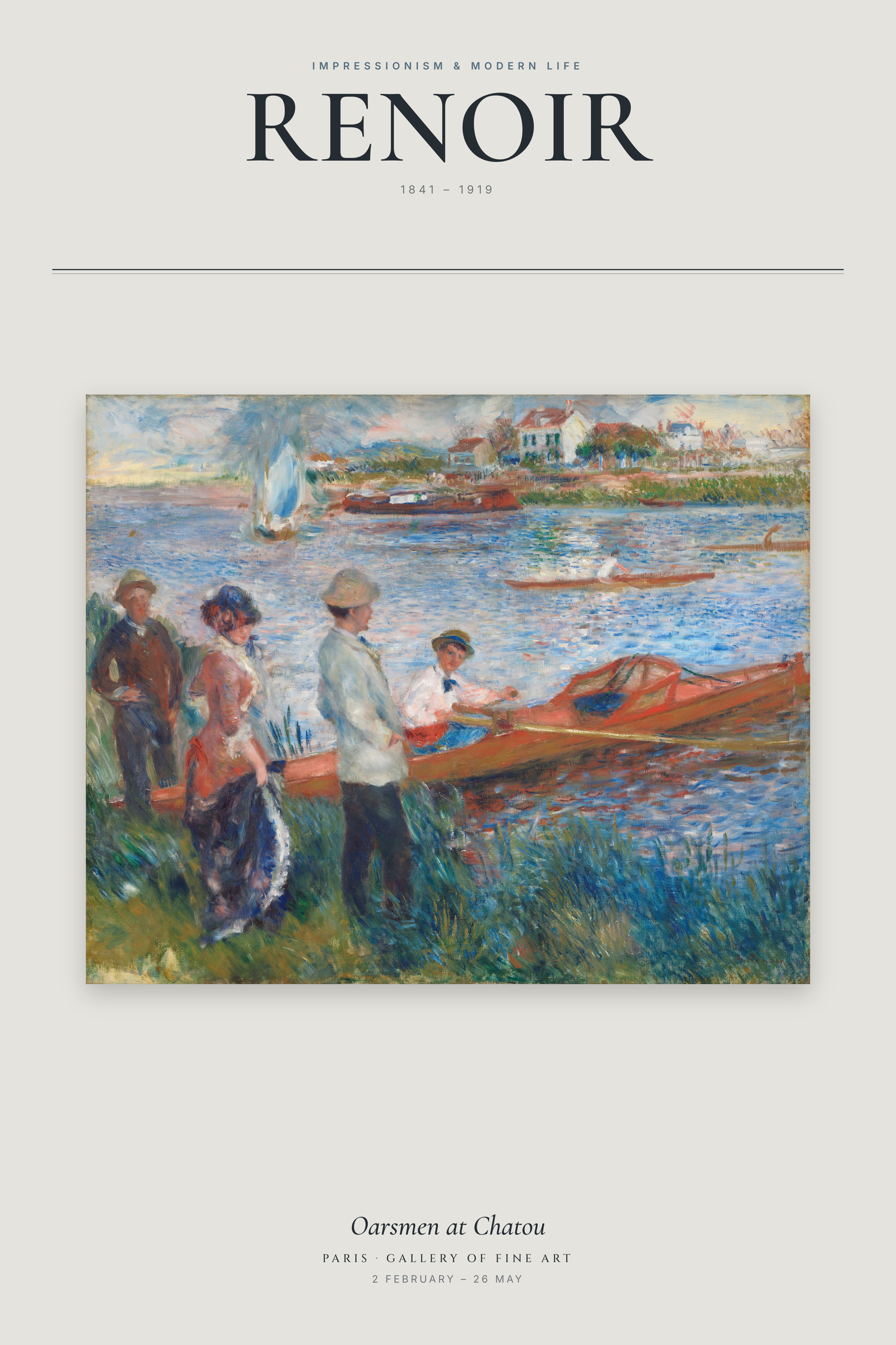 Oarsmen at Chatou — Exhibition Poster