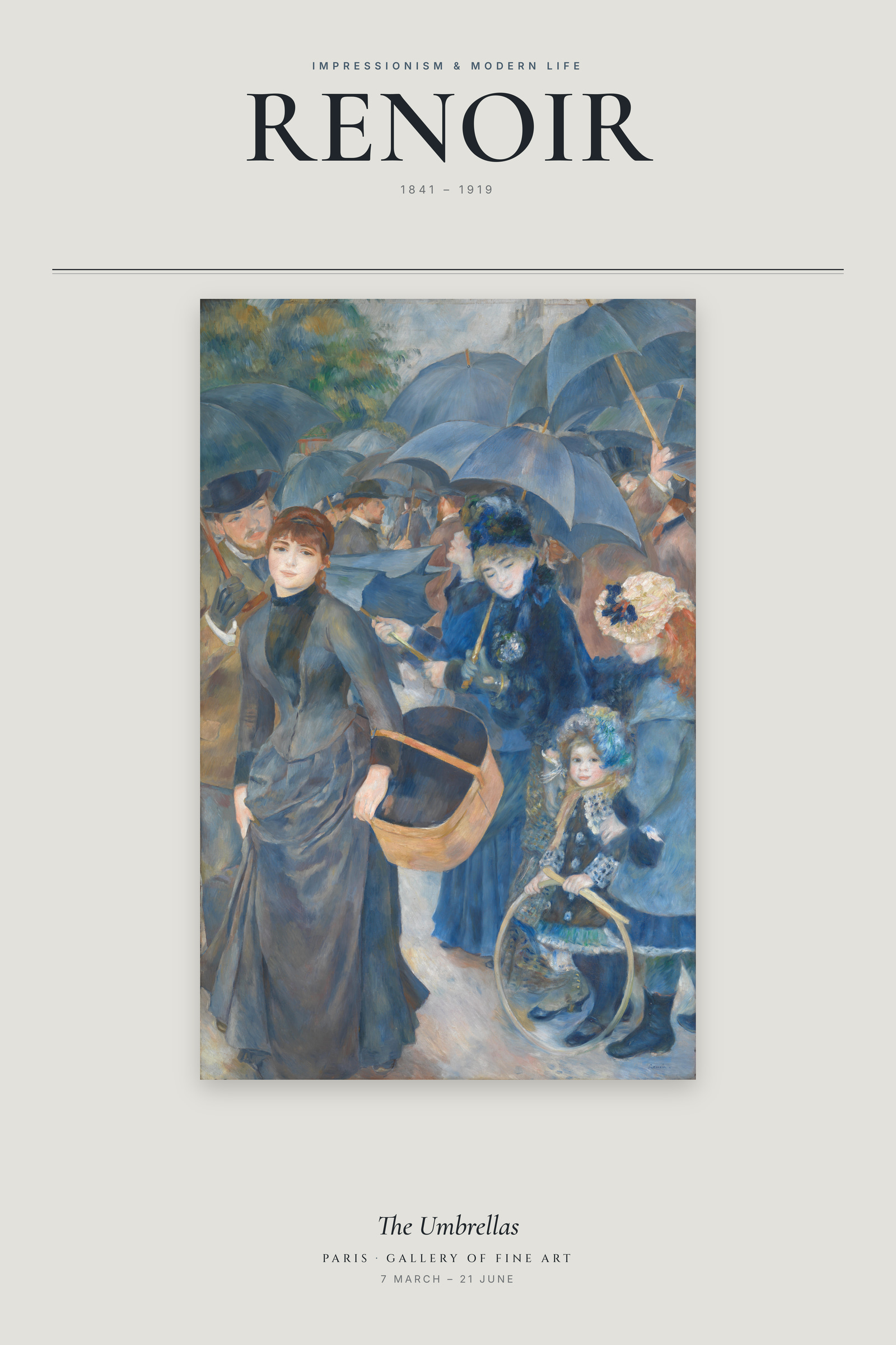 The Umbrellas — Exhibition Poster