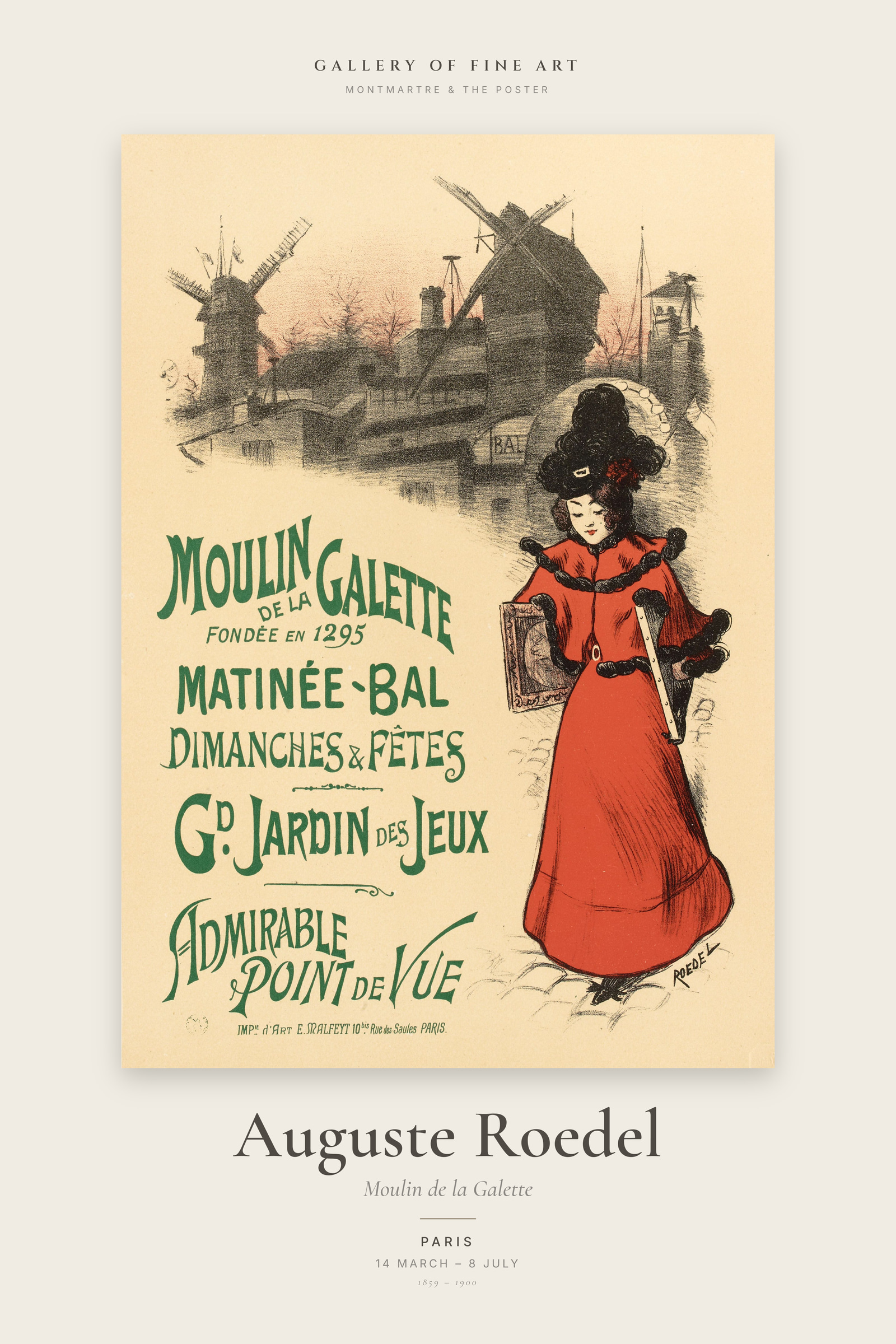 Moulin de la Galette — Exhibition Poster