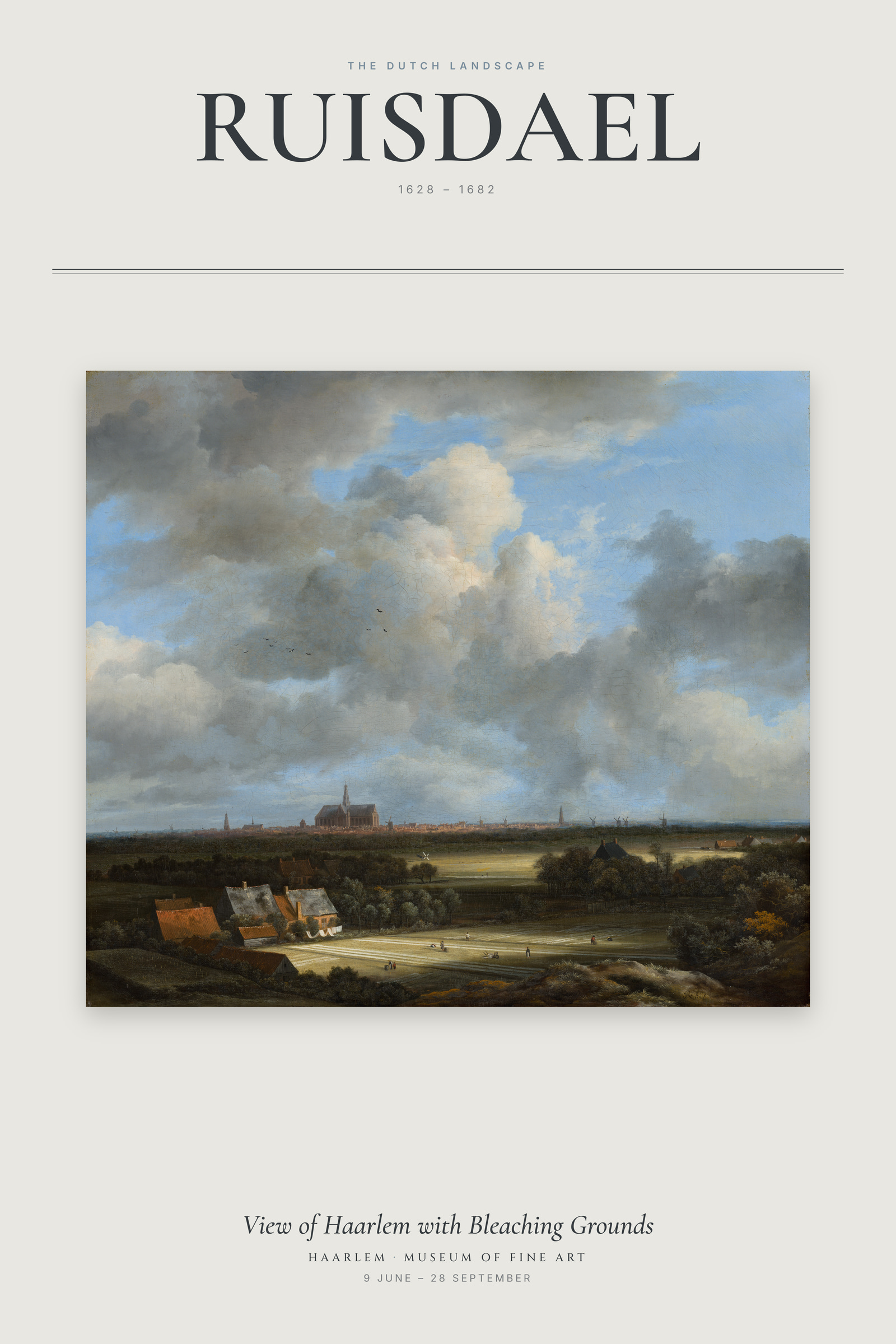 View of Haarlem with Bleaching Grounds — Exhibition Poster