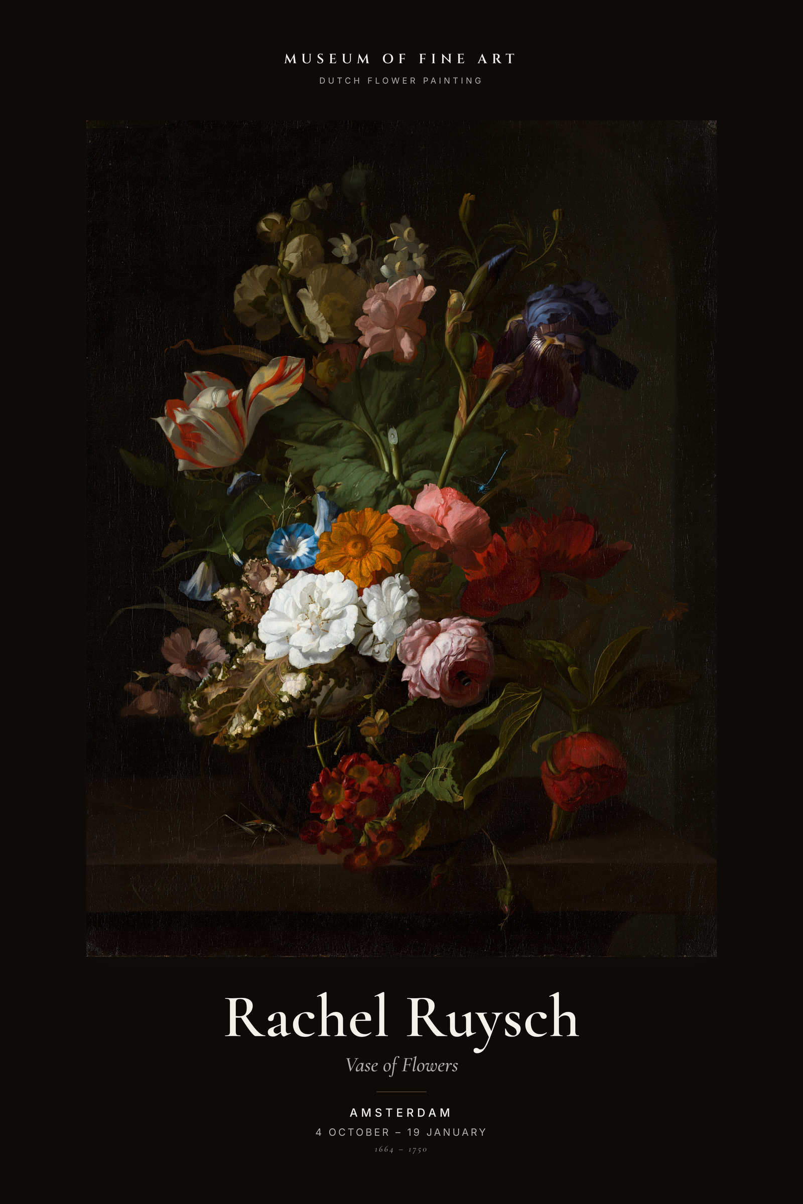 Vase of Flowers (Ruysch) — Exhibition Poster