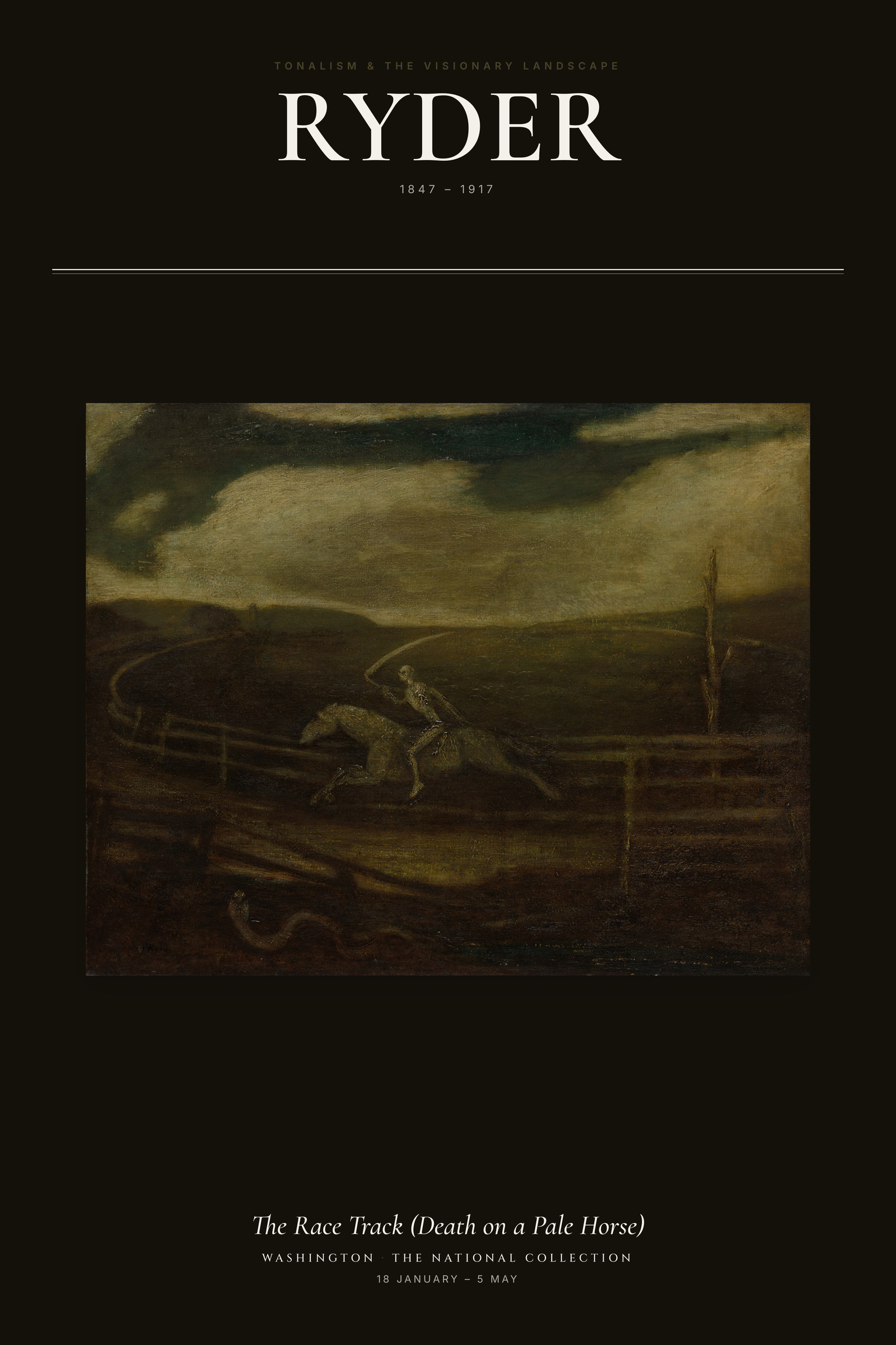 The Race Track (Death on a Pale Horse) — Exhibition Poster