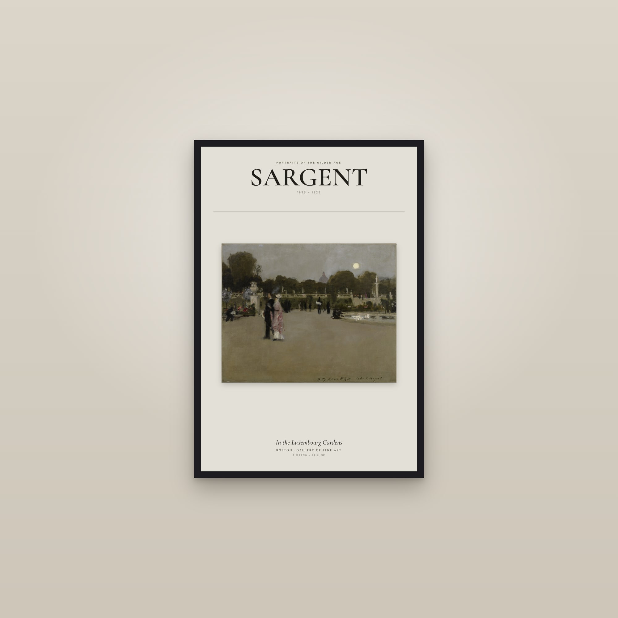 In the Luxembourg Gardens — Exhibition Poster