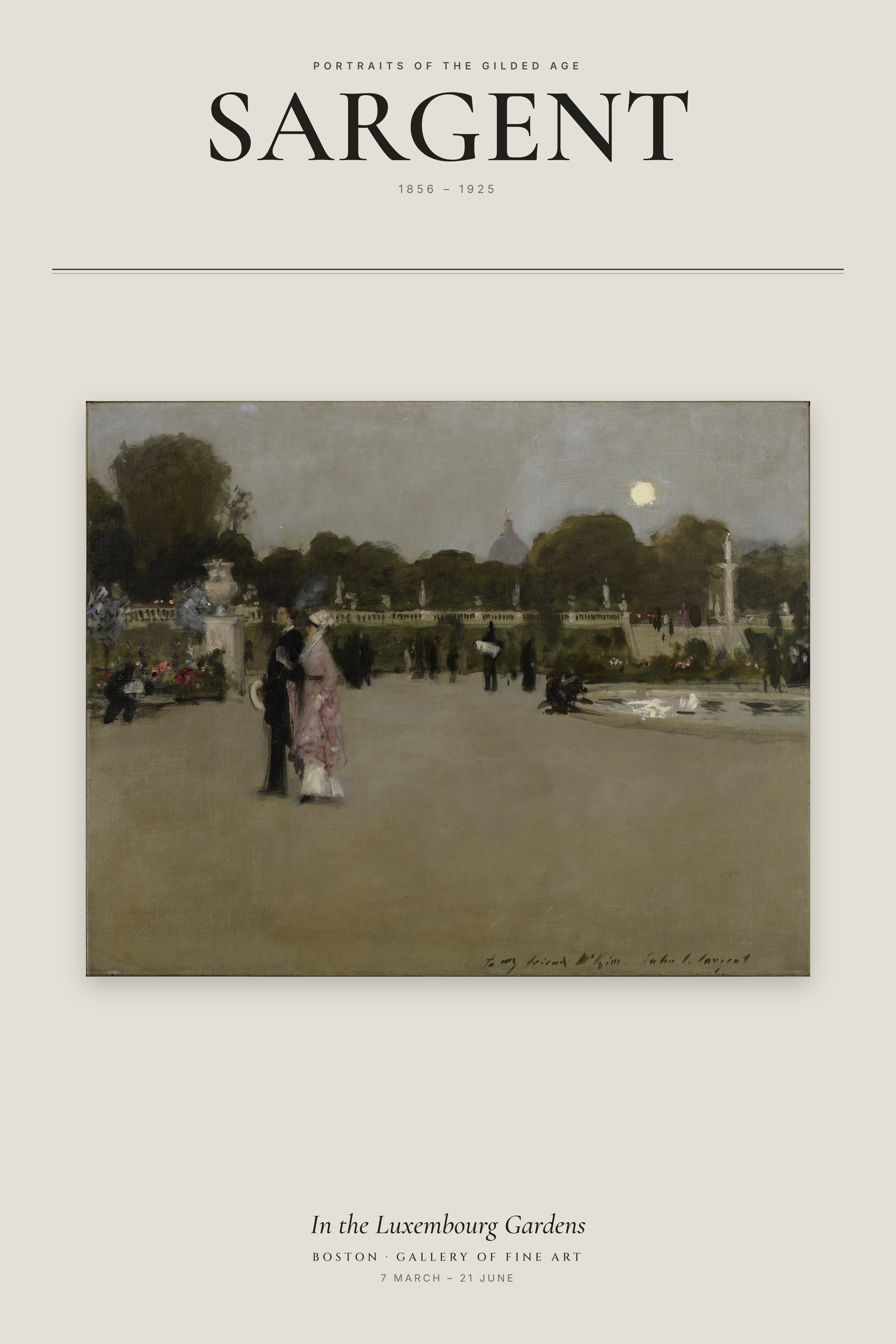 In the Luxembourg Gardens — Exhibition Poster
