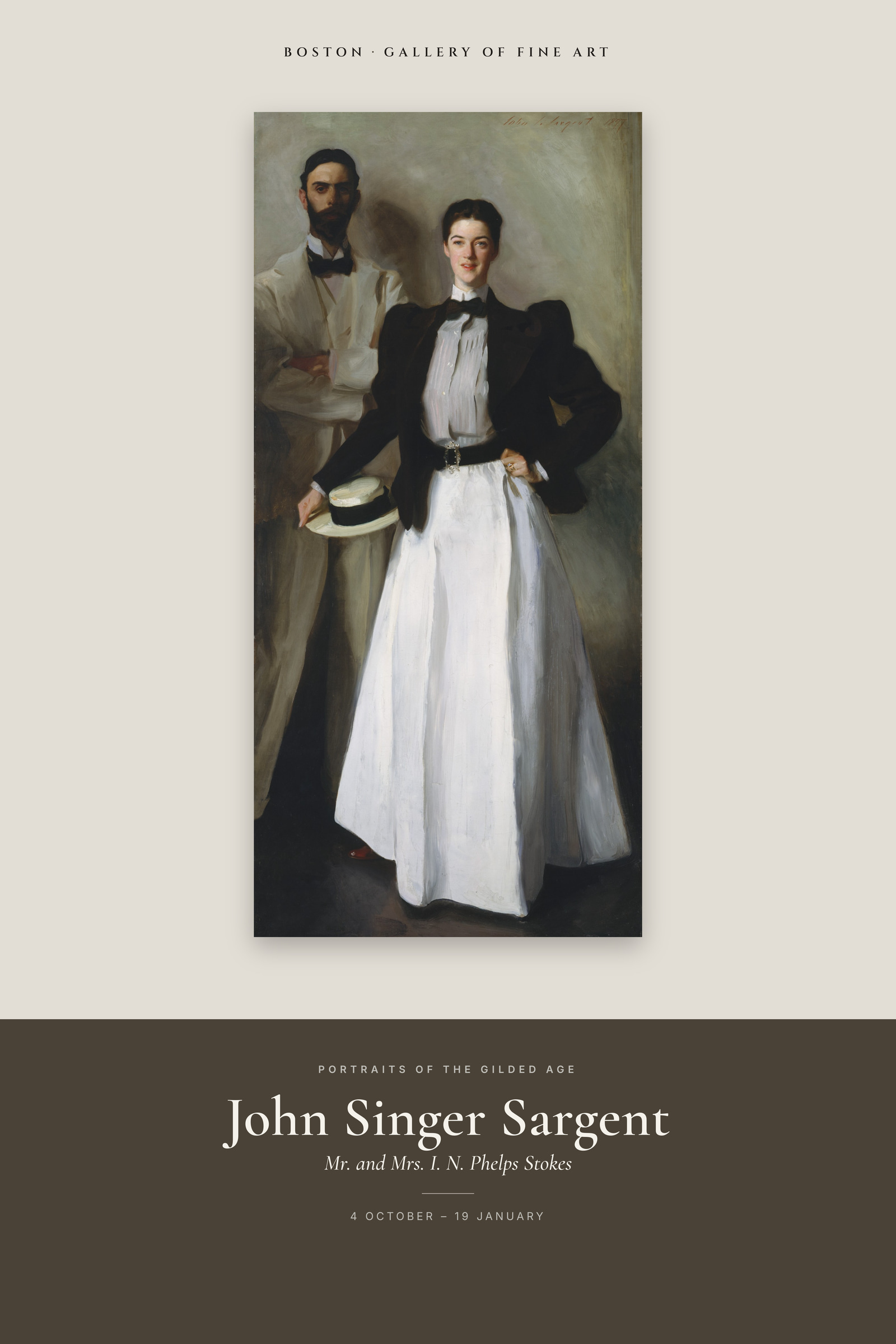 Mr. and Mrs. I. N. Phelps Stokes — Exhibition Poster