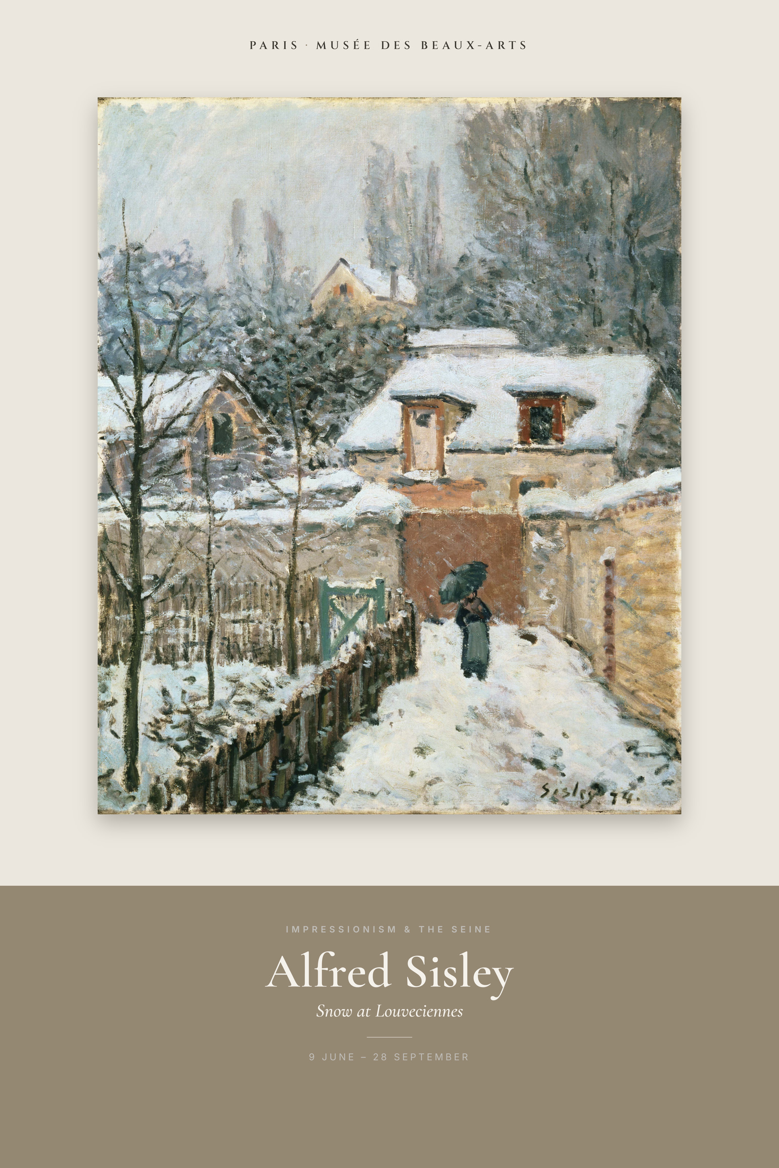 Snow at Louveciennes — Exhibition Poster