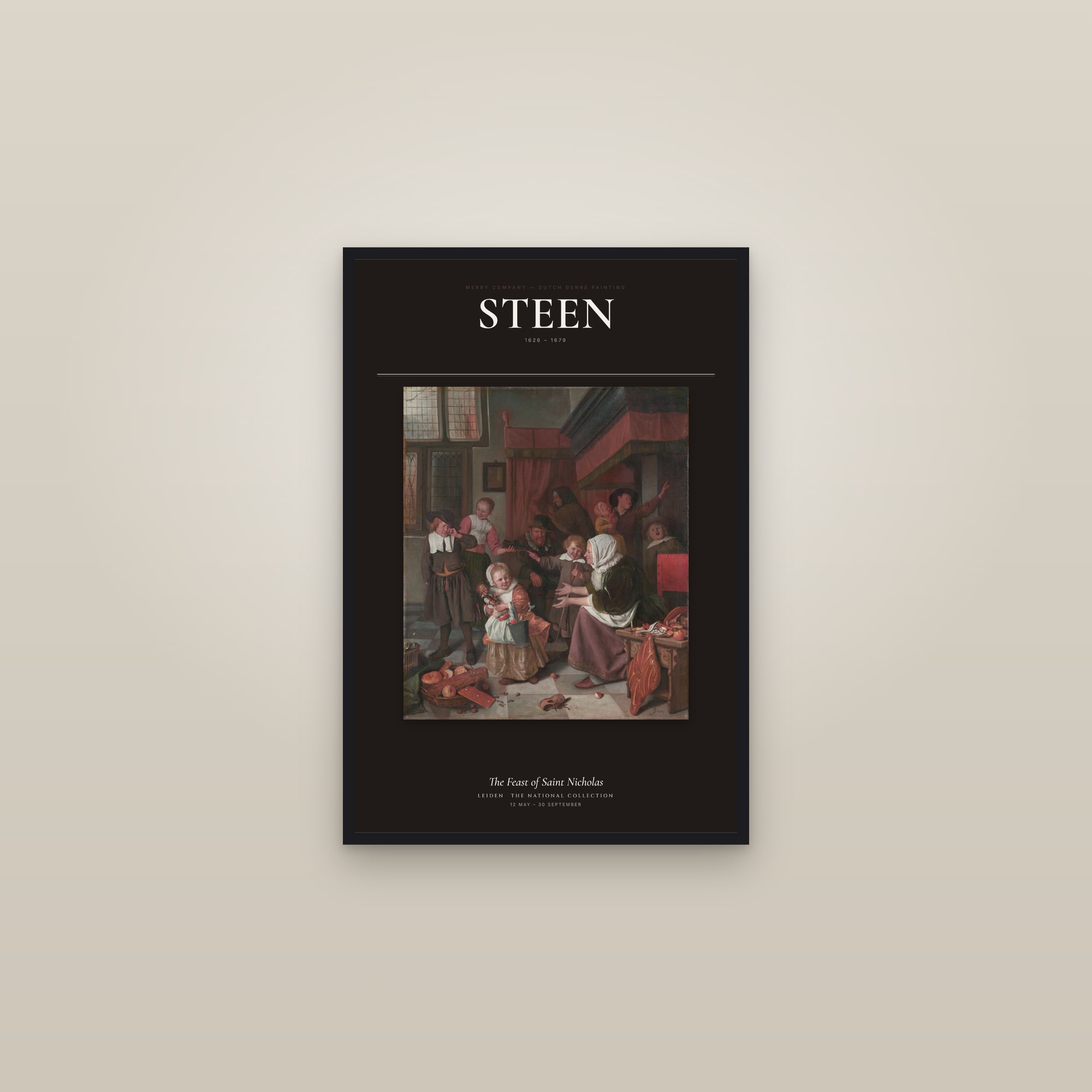 The Feast of Saint Nicholas — Exhibition Poster — framed in a gallery setting
