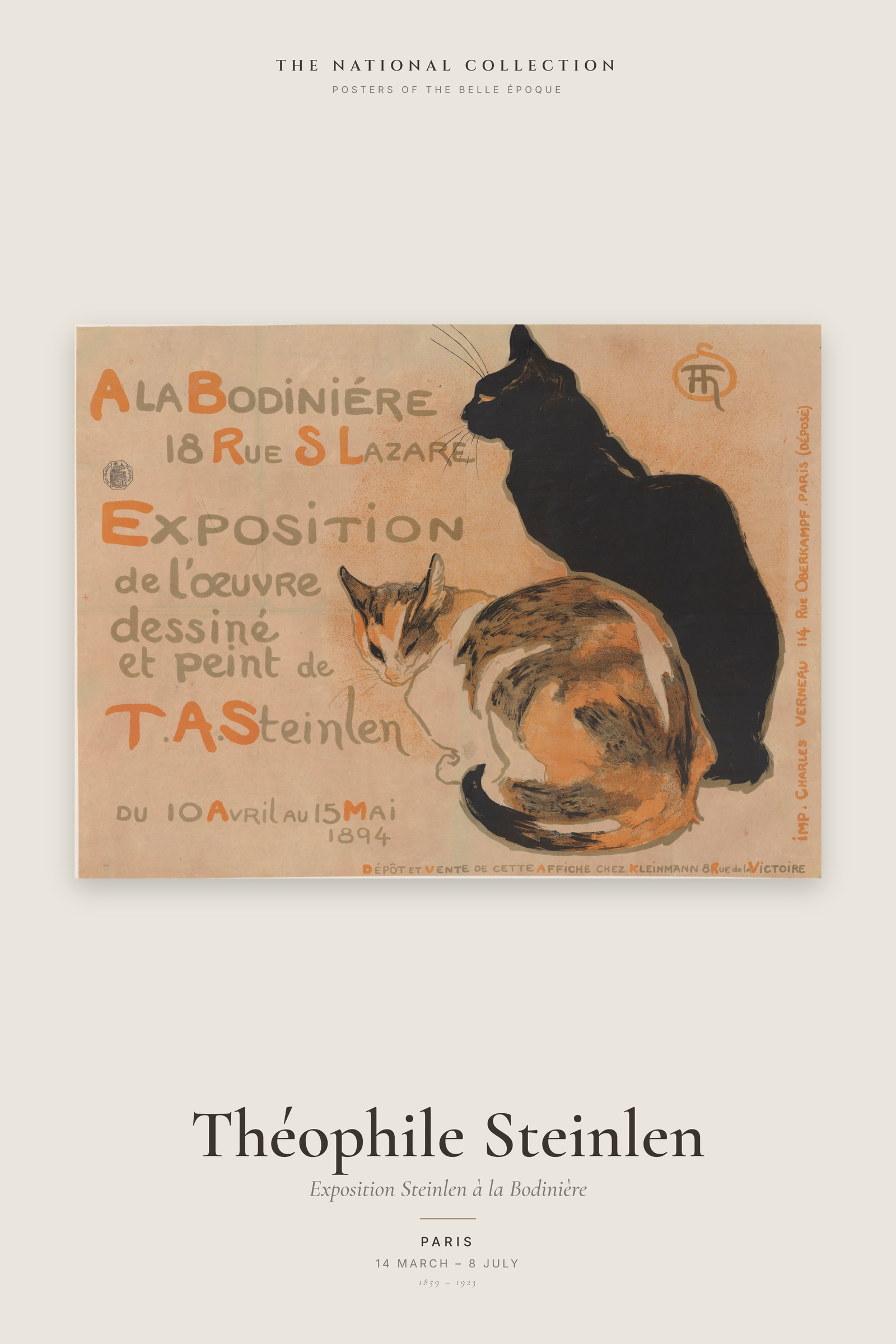 Exposition Steinlen à la Bodinière — Exhibition Poster