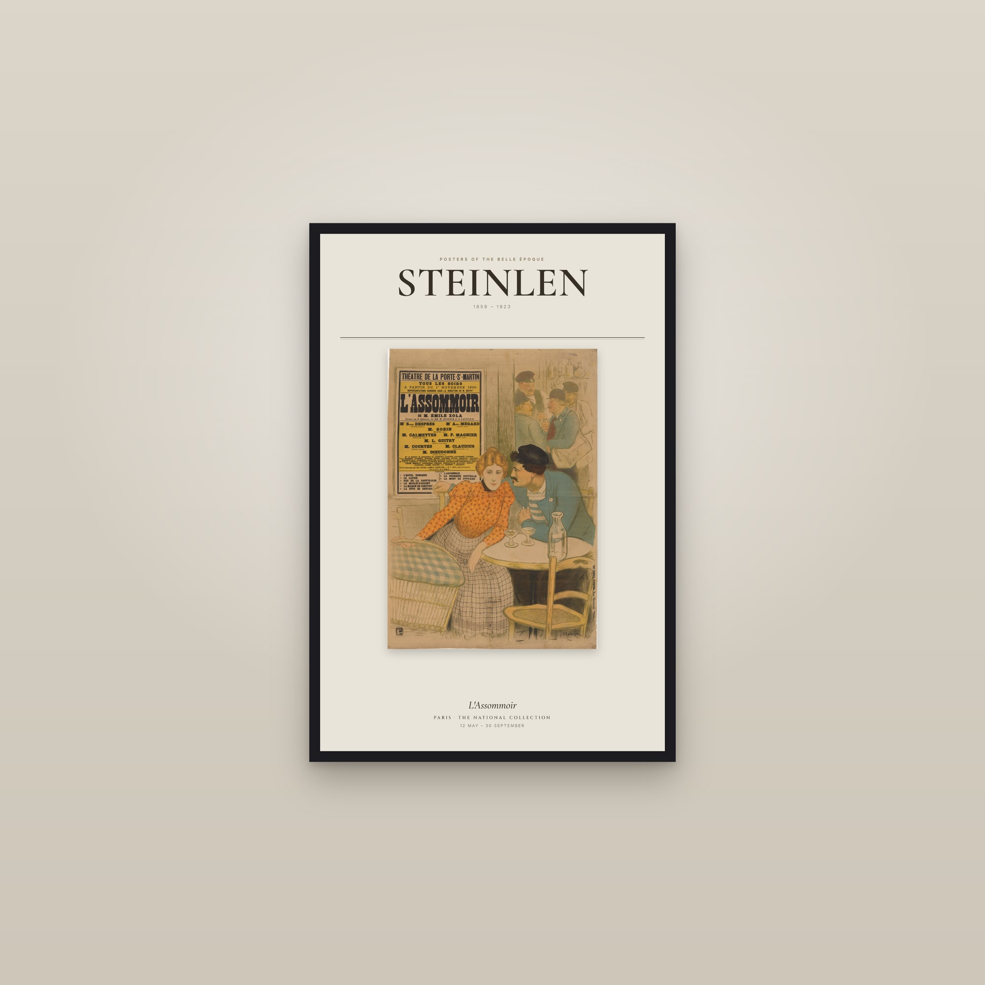 L'Assommoir — Exhibition Poster — framed in a gallery setting