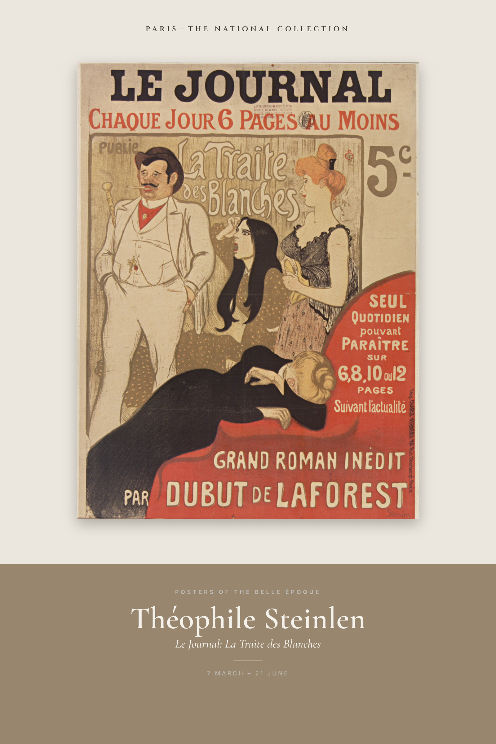 Le Journal: La Traite des Blanches — Exhibition Poster