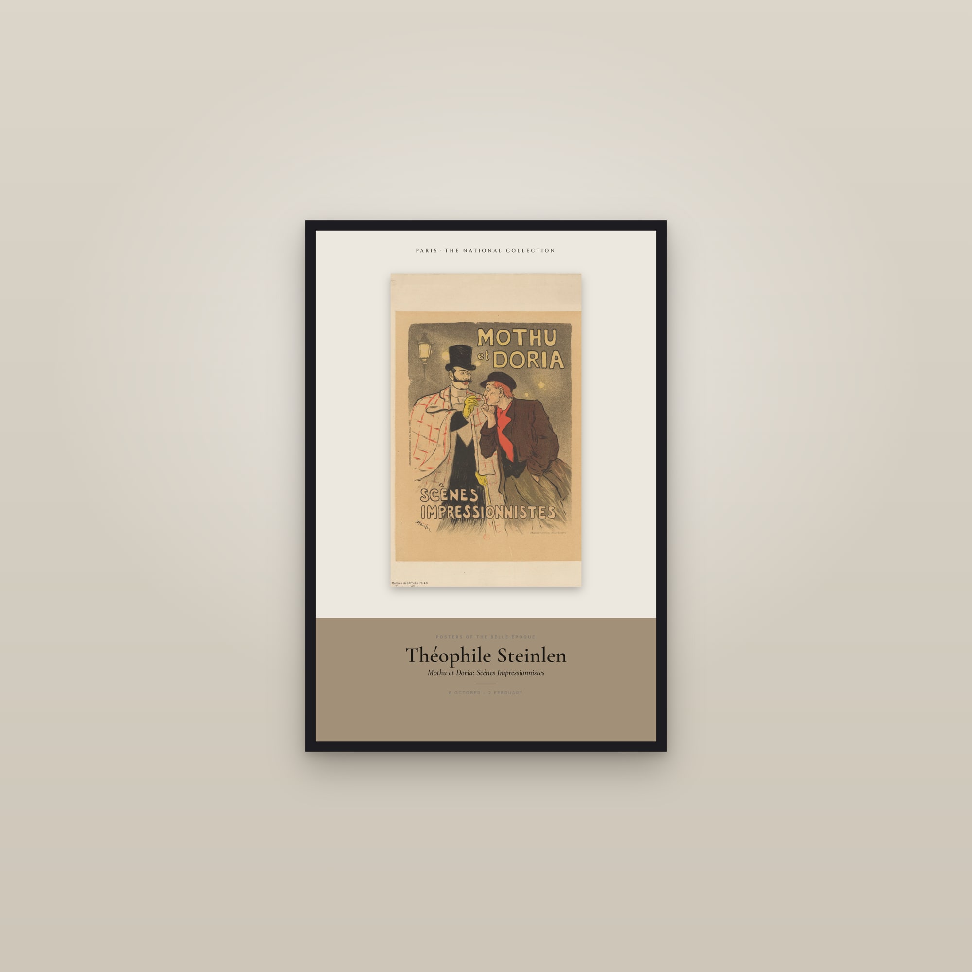Mothu et Doria: Scènes Impressionnistes — Exhibition Poster — framed in a gallery setting