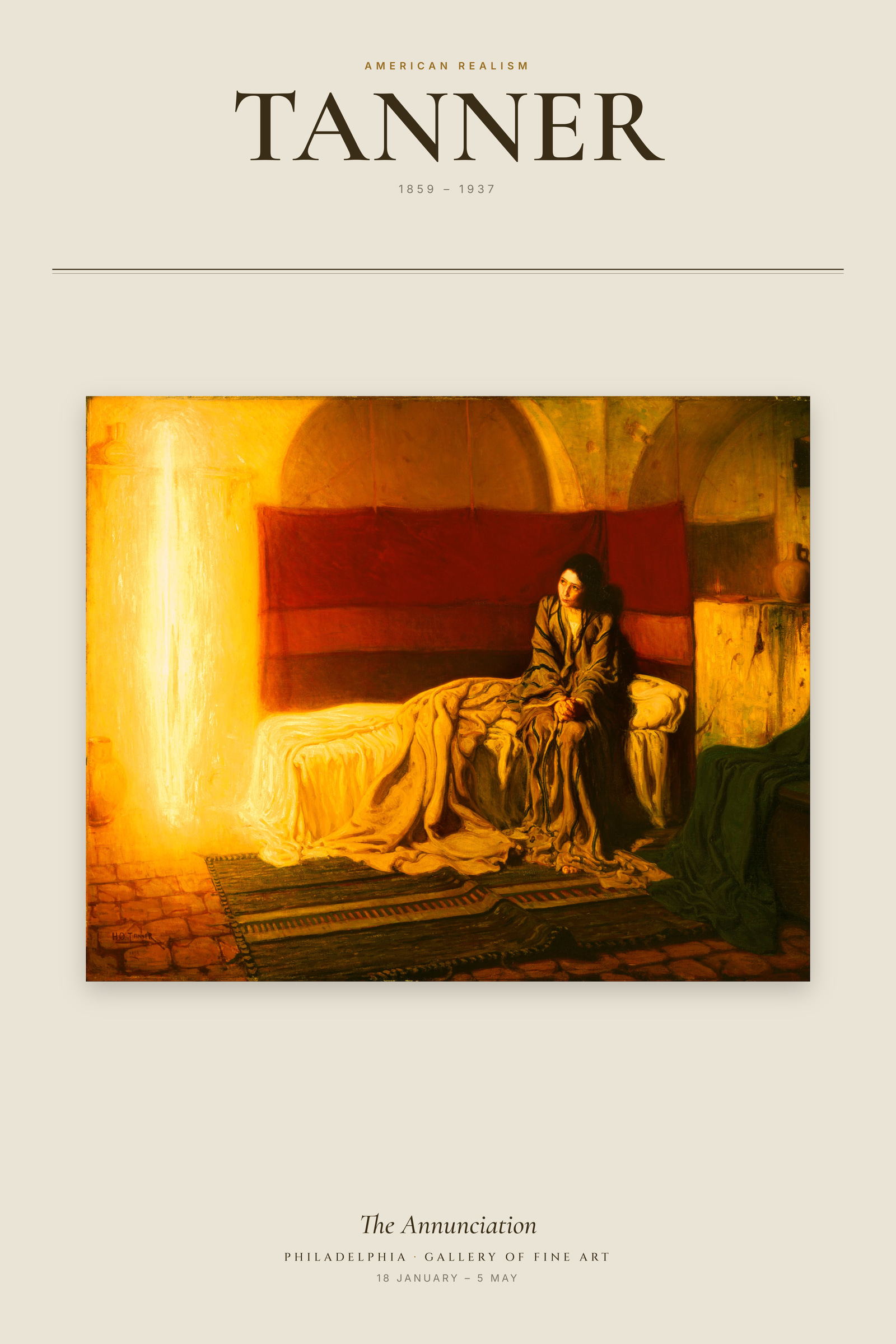 The Annunciation (Tanner) — Exhibition Poster