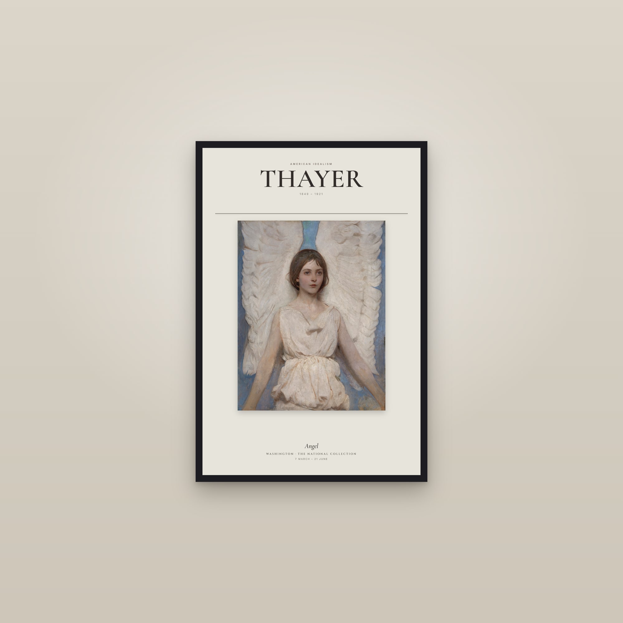 Angel — Exhibition Poster — framed in a gallery setting