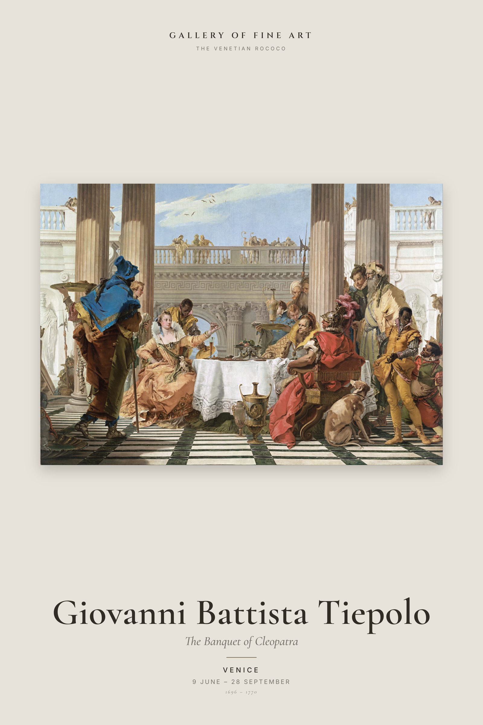 The Banquet of Cleopatra — Exhibition Poster