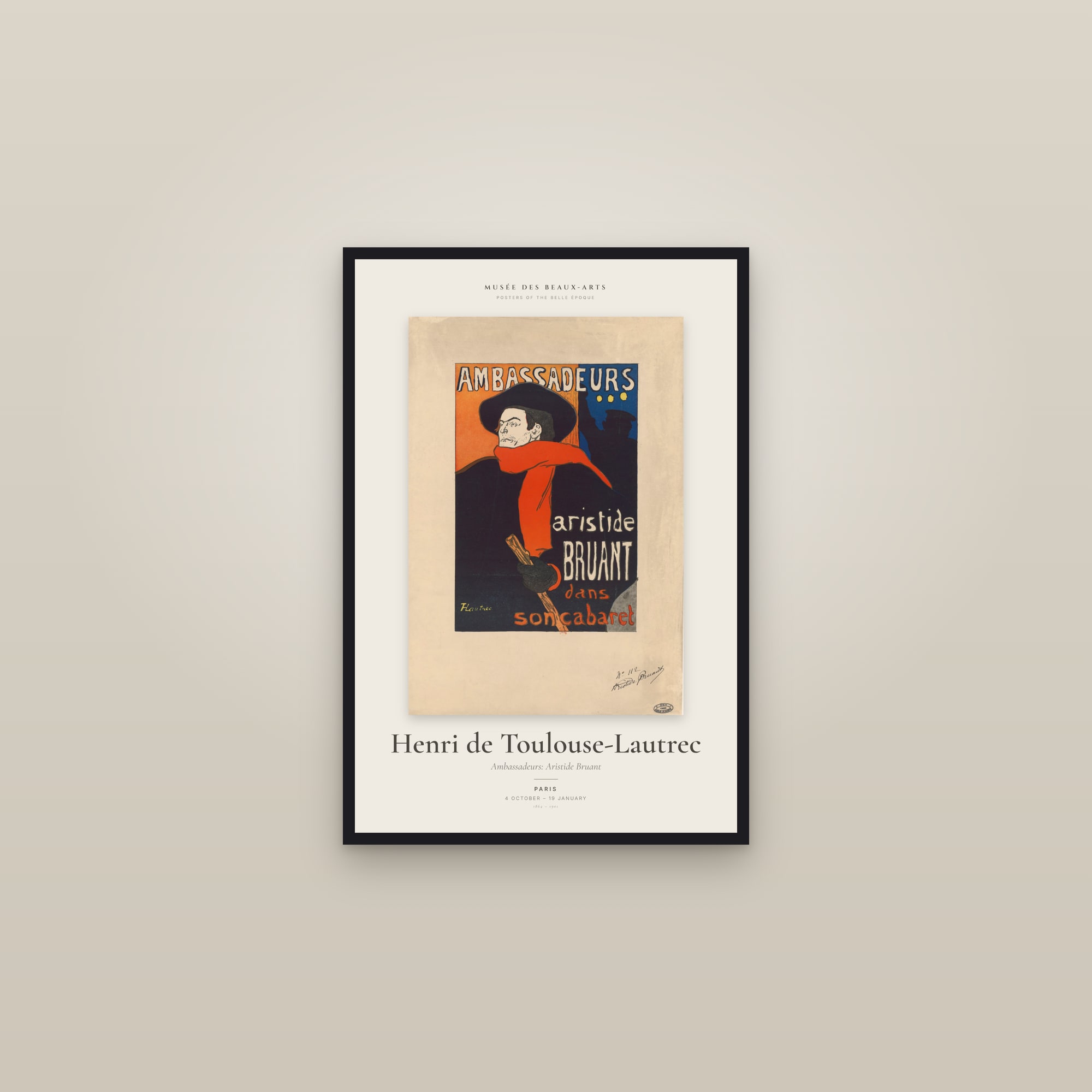 Ambassadeurs: Aristide Bruant — Exhibition Poster