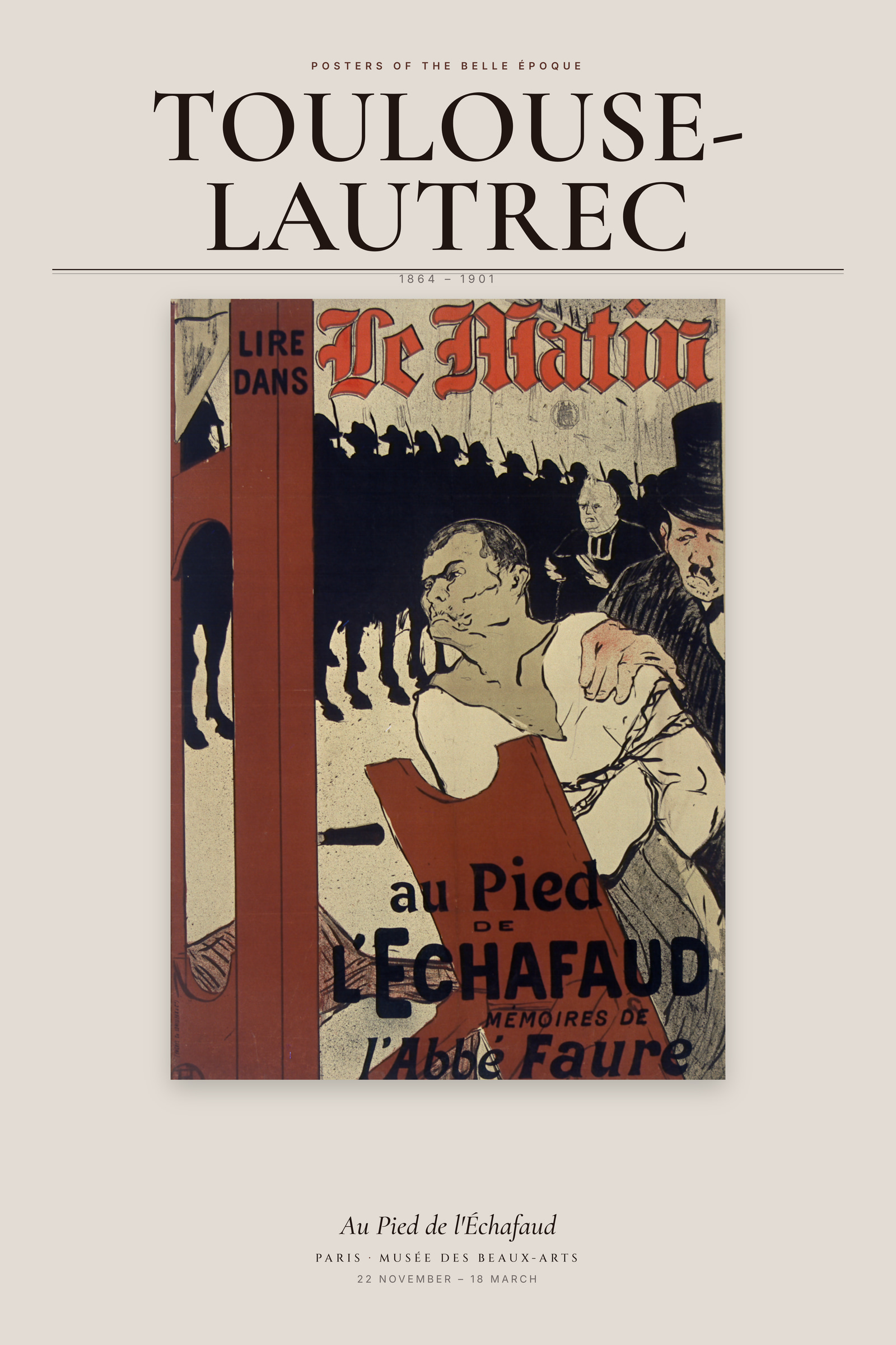 Au Pied de l'Échafaud — Exhibition Poster